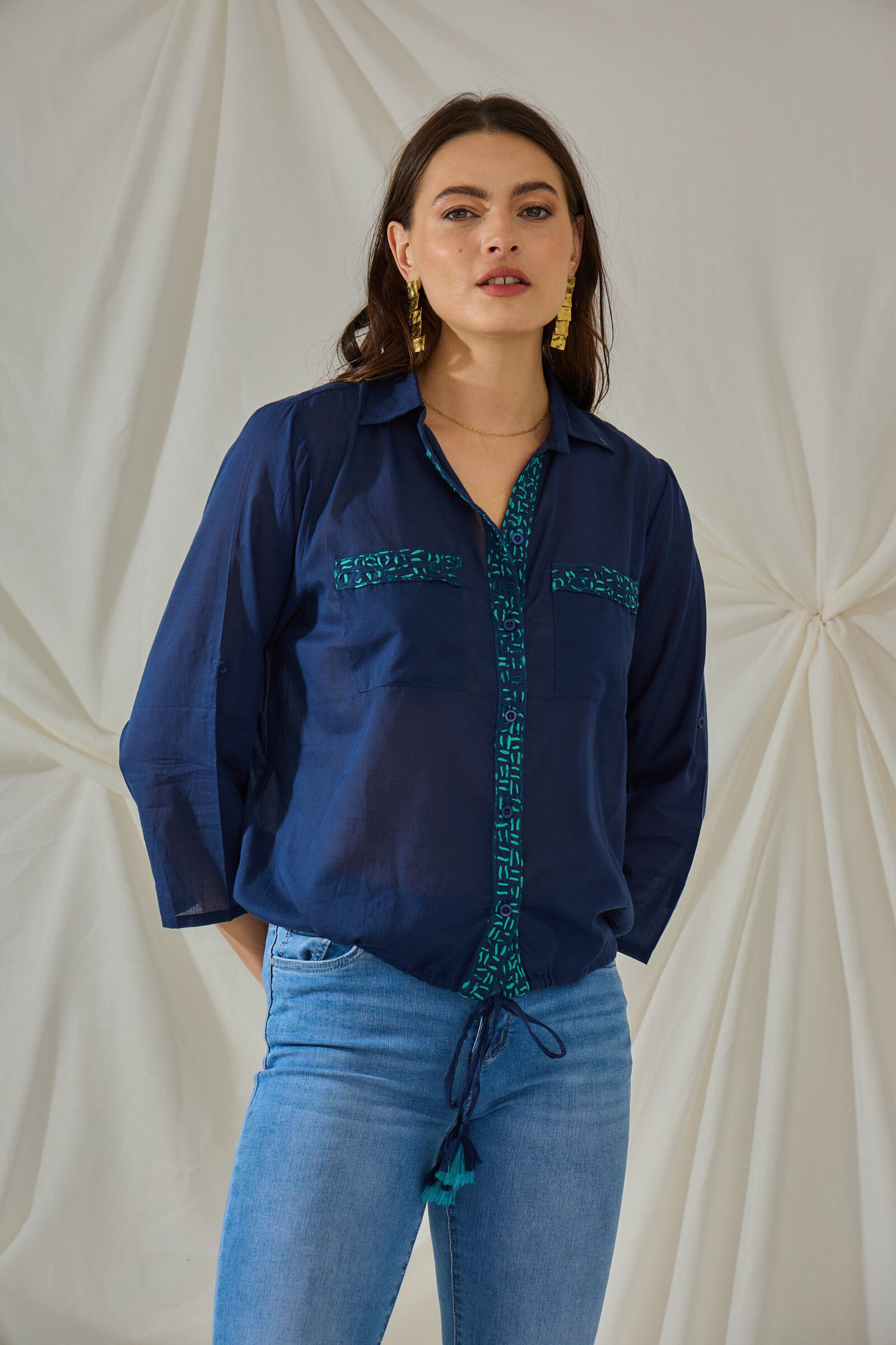 Wholesaler Orice - Long-sleeved plain cotton shirt