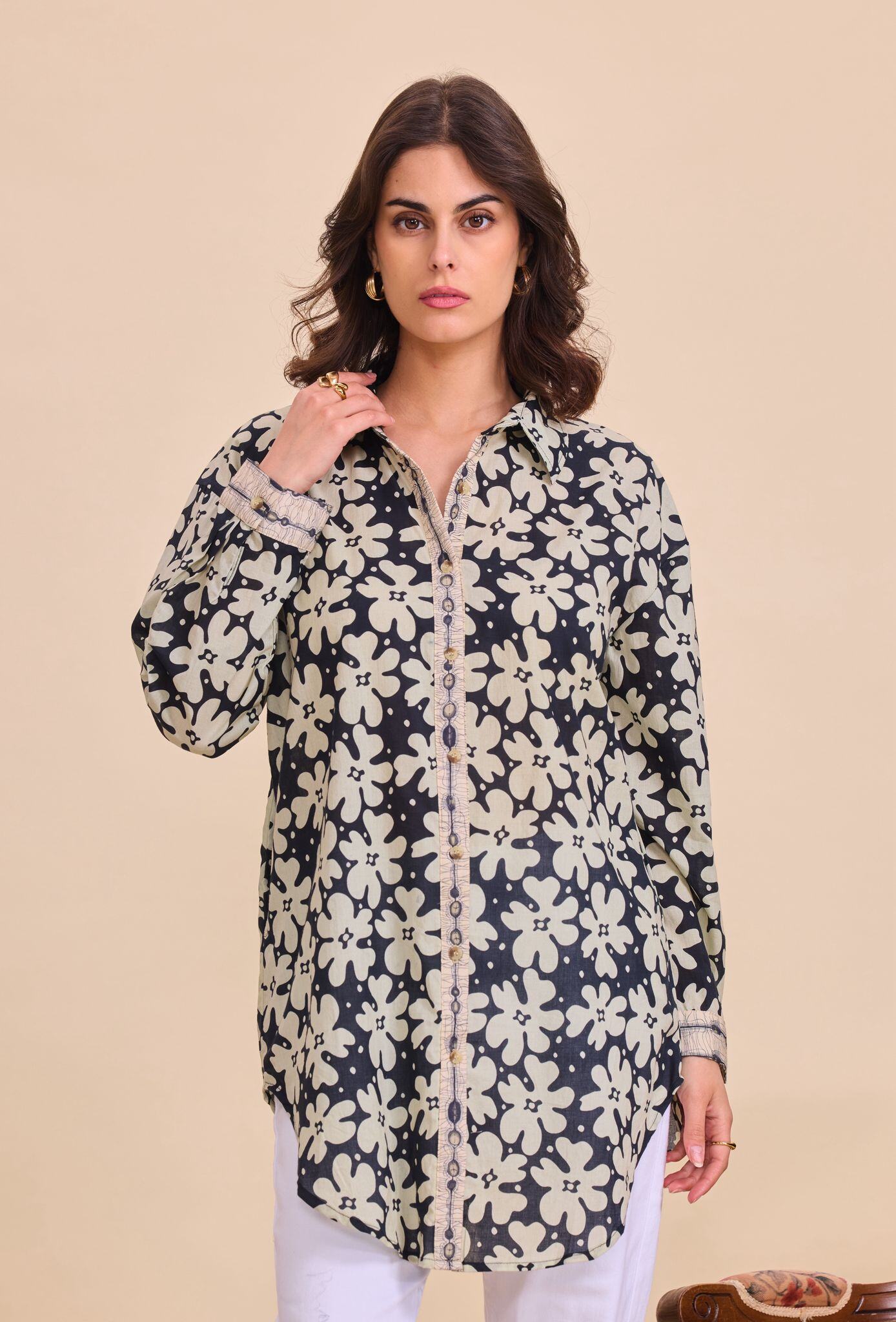 Grossista Orice - Camicia lunga boho in cotone