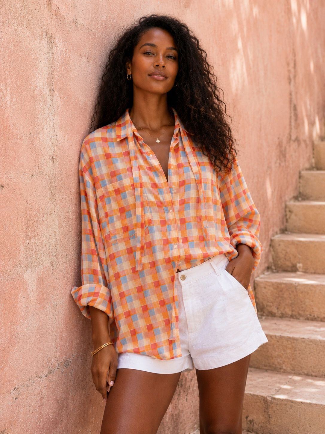 Wholesaler Orice - Short cotton crew neck shirt