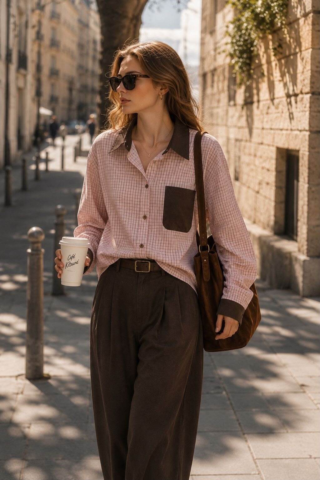 Wholesaler Orice - Short plaid long-sleeve shirt