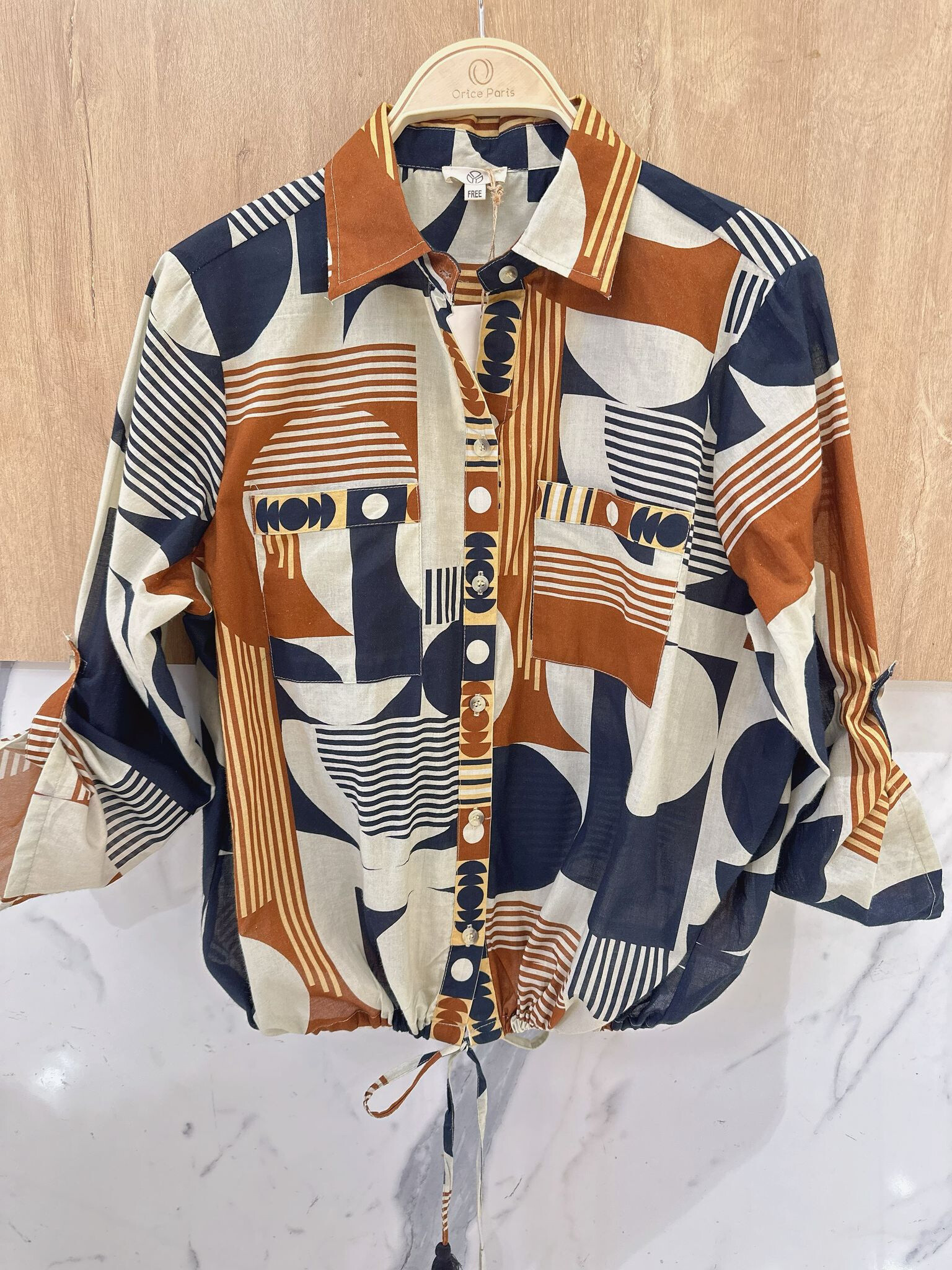 Wholesaler Orice - Patterned cotton shirt