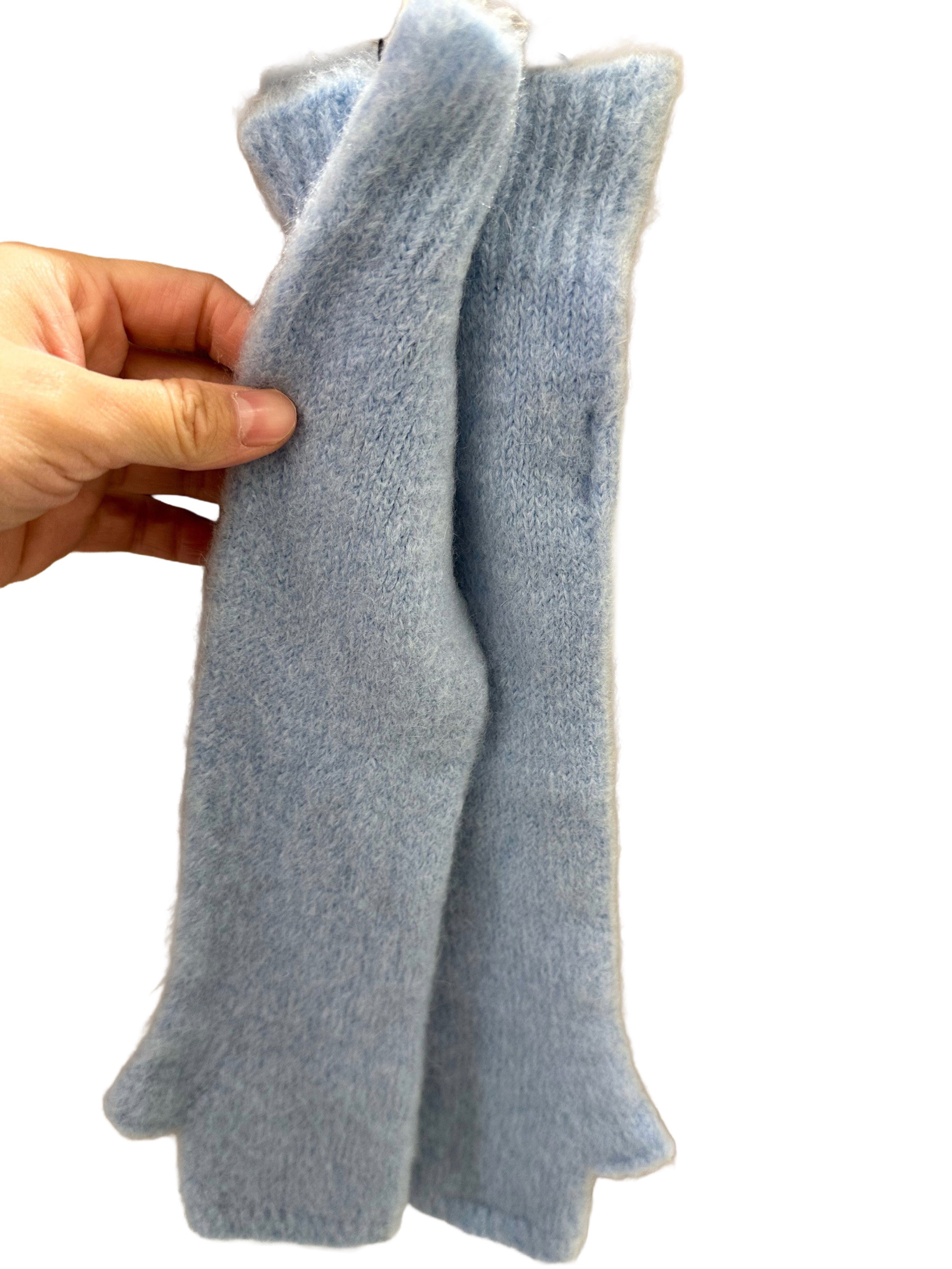 Grossista Orice - Manopole in maglia 30% Baby Alpaca - Azzurro cielo