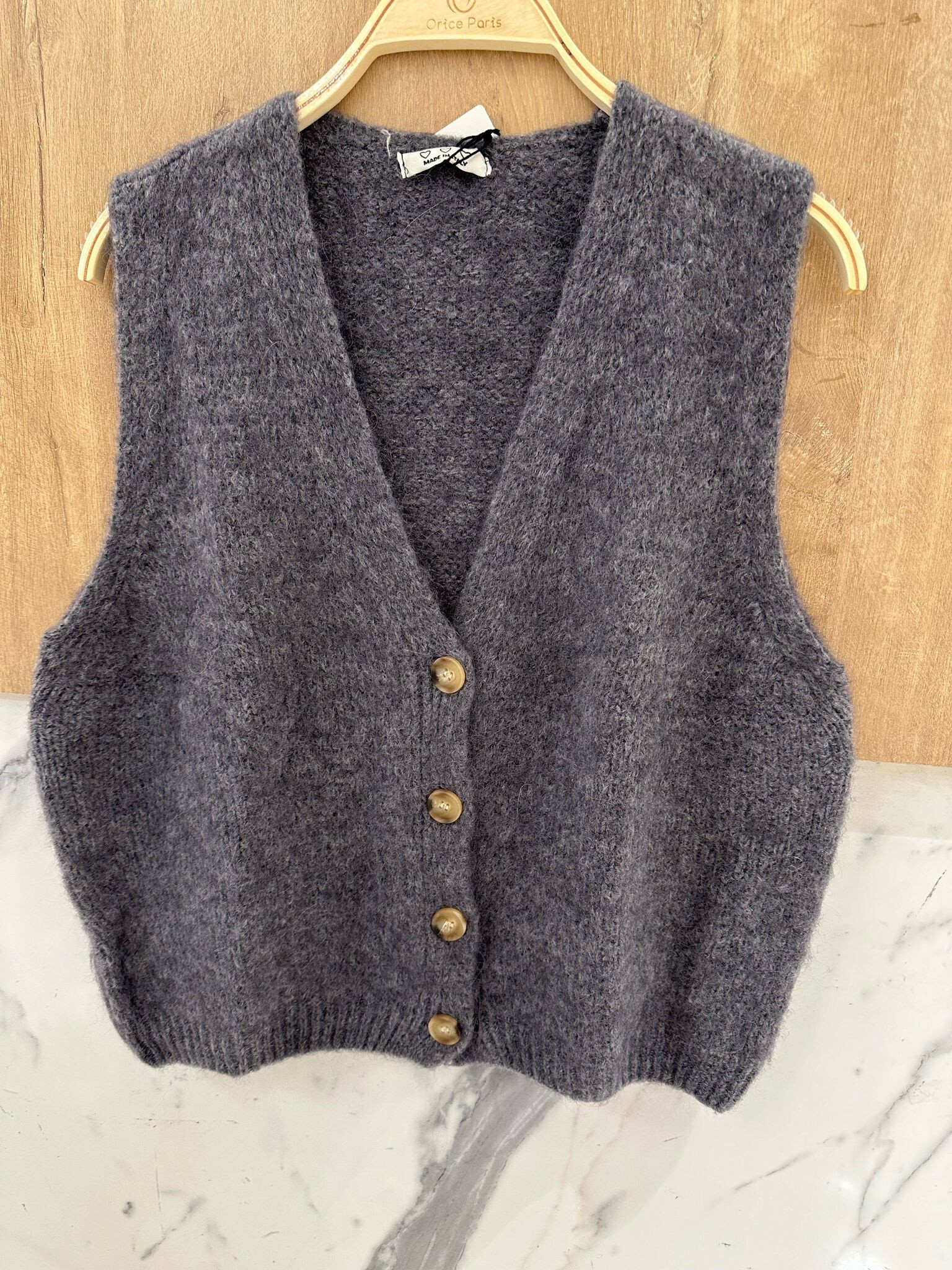 Wholesaler Orice - Alpaca knit sleeveless vest