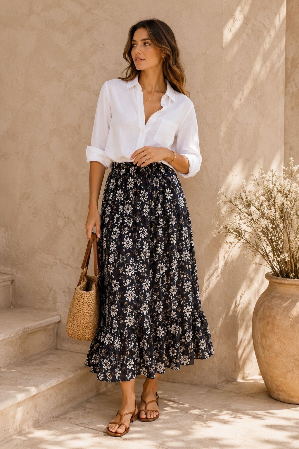Mayorista Orice - Falda larga estilo encaje