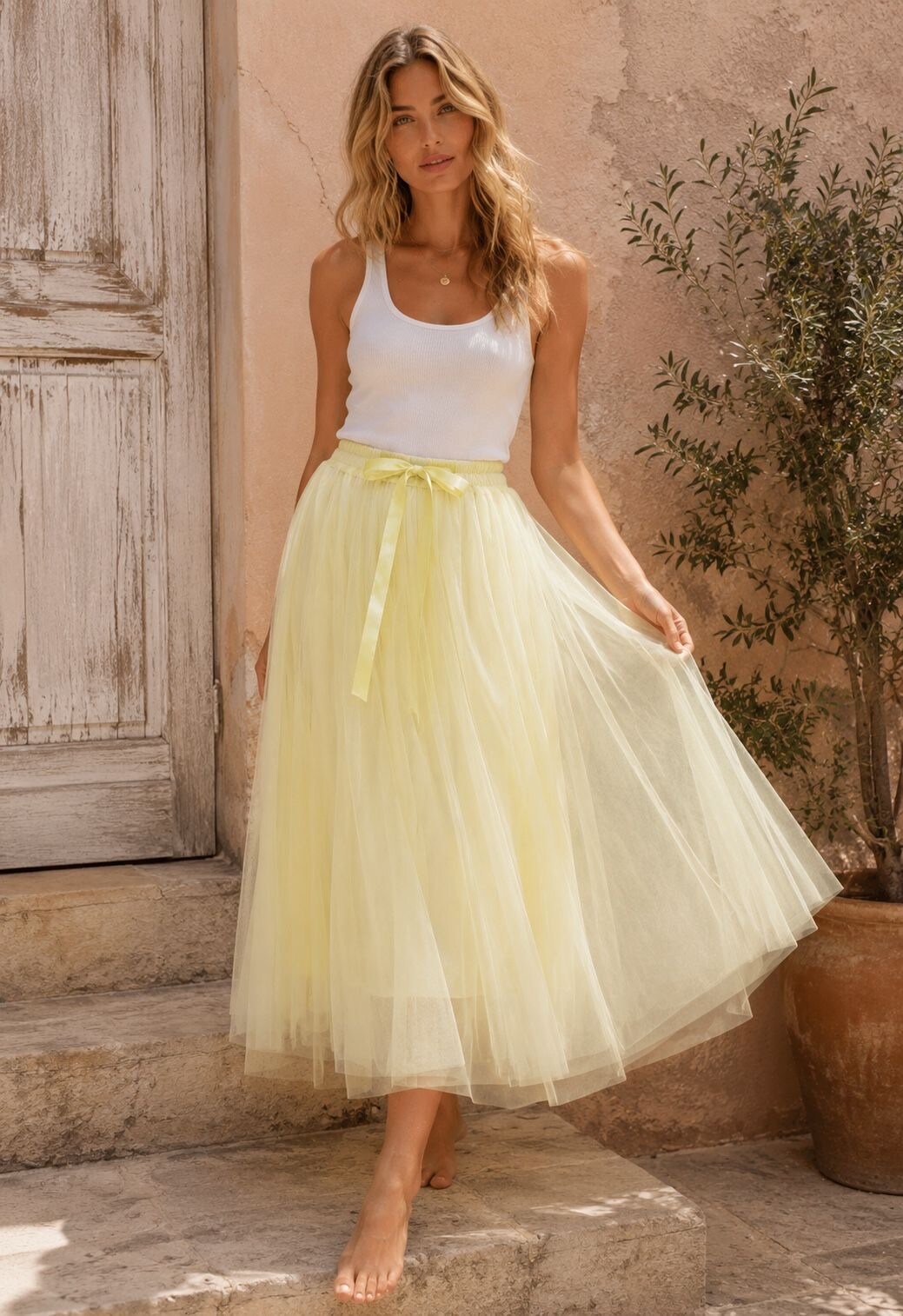 Wholesaler Orice - Long tulle skirt