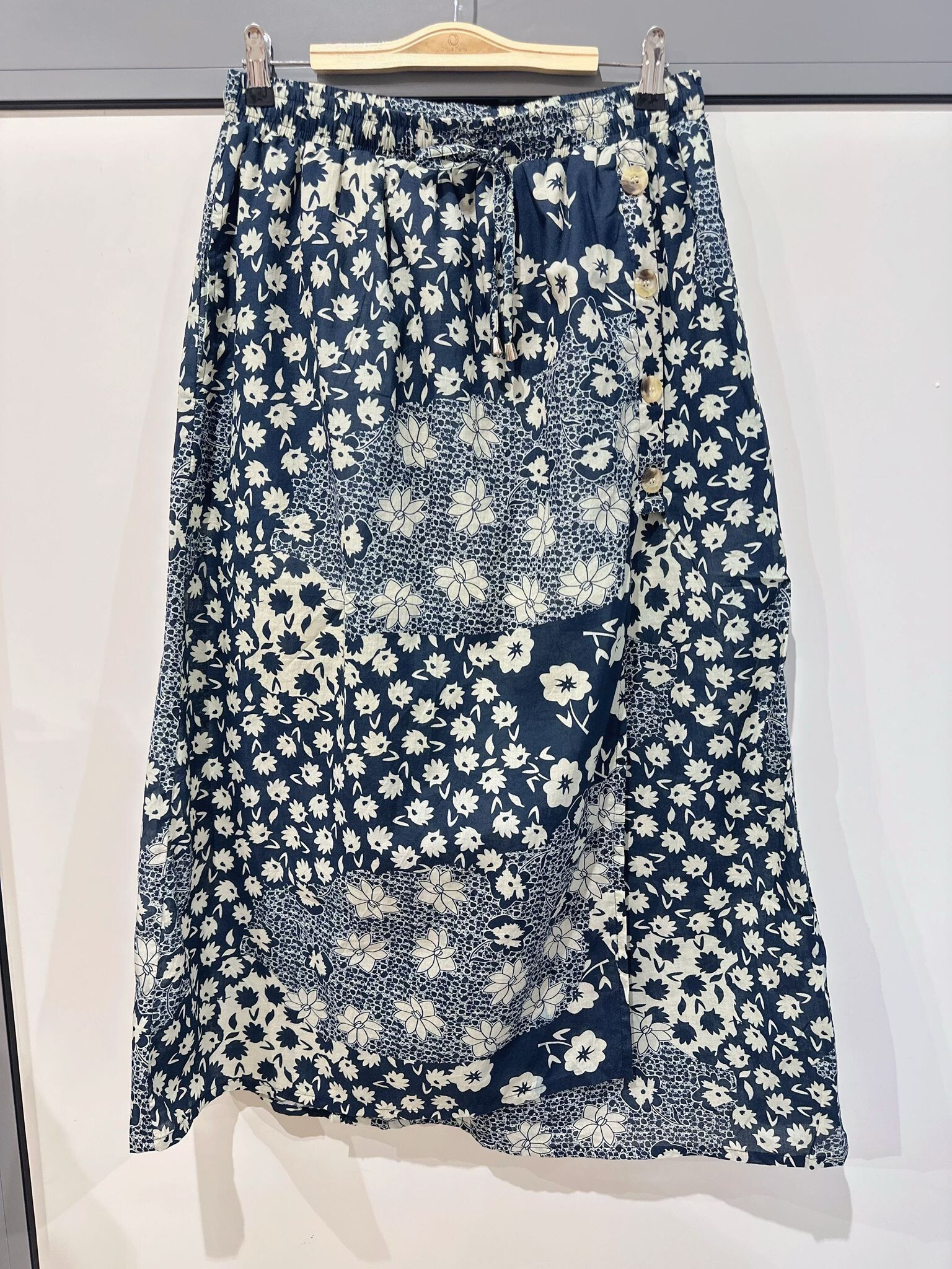 Großhändler Orice - Langer Baumwollrock mit Druck