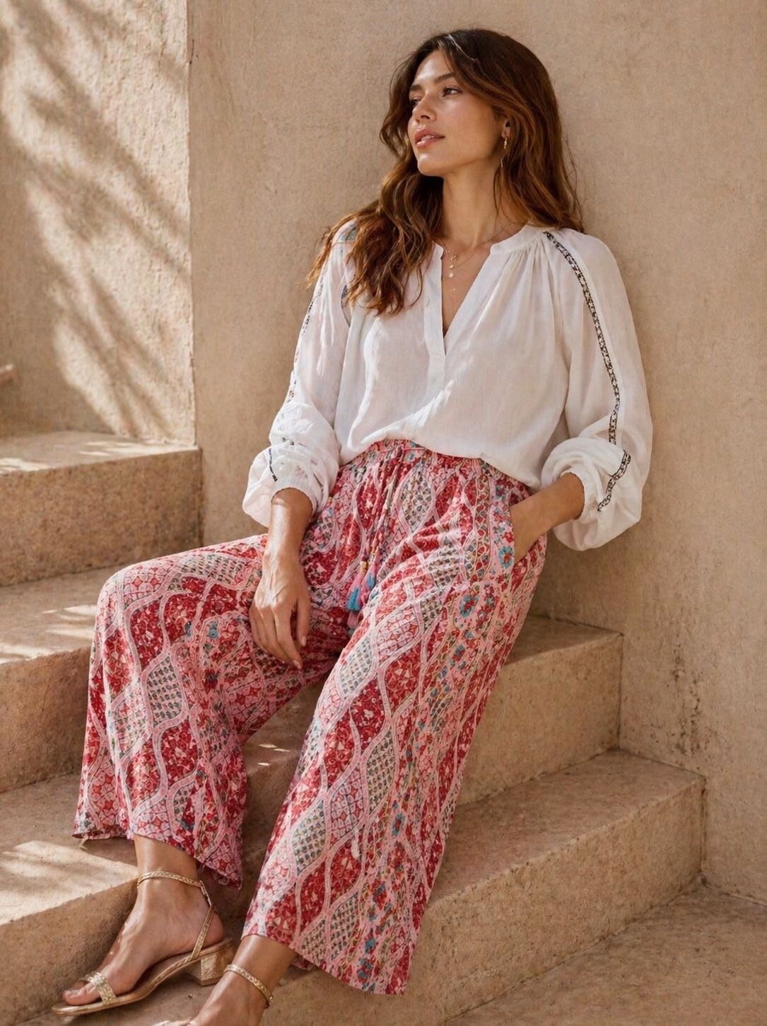 Wholesaler Orice - Flowy silk trousers