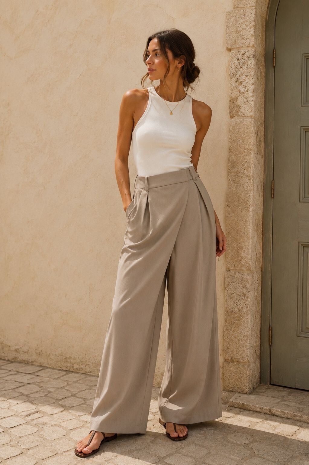 Mayorista Orice - Pantalón cruzado de algodón