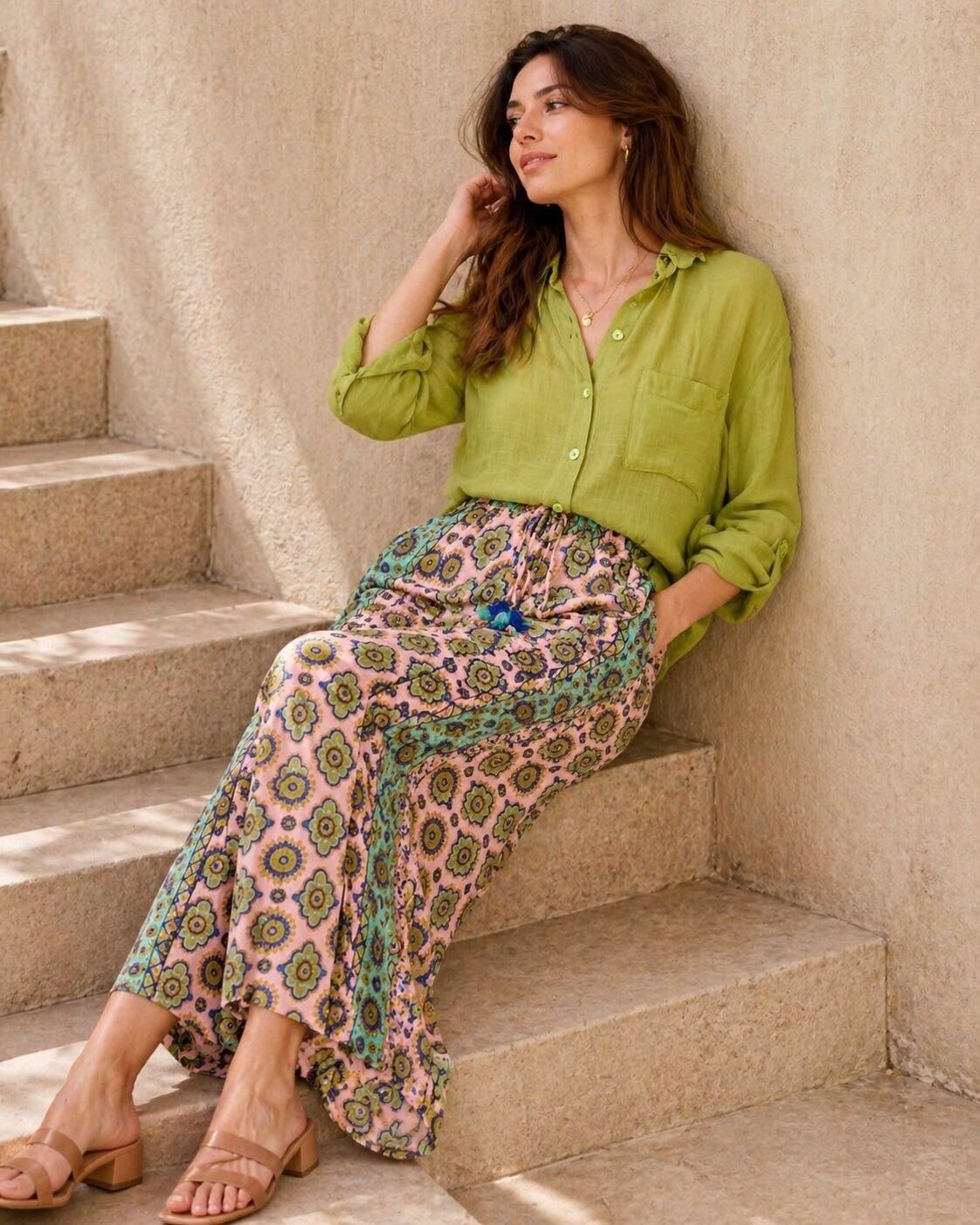 Wholesaler Orice - Flowy silk trousers