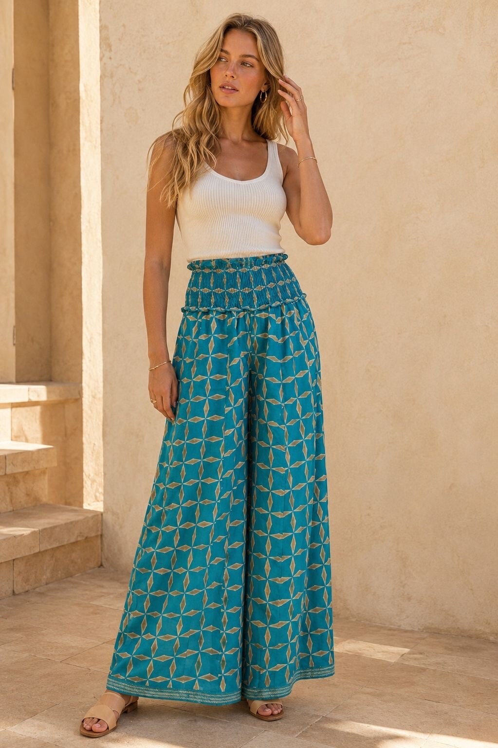 Mayorista Orice - Pantalones anchos tipo culotte de algodón