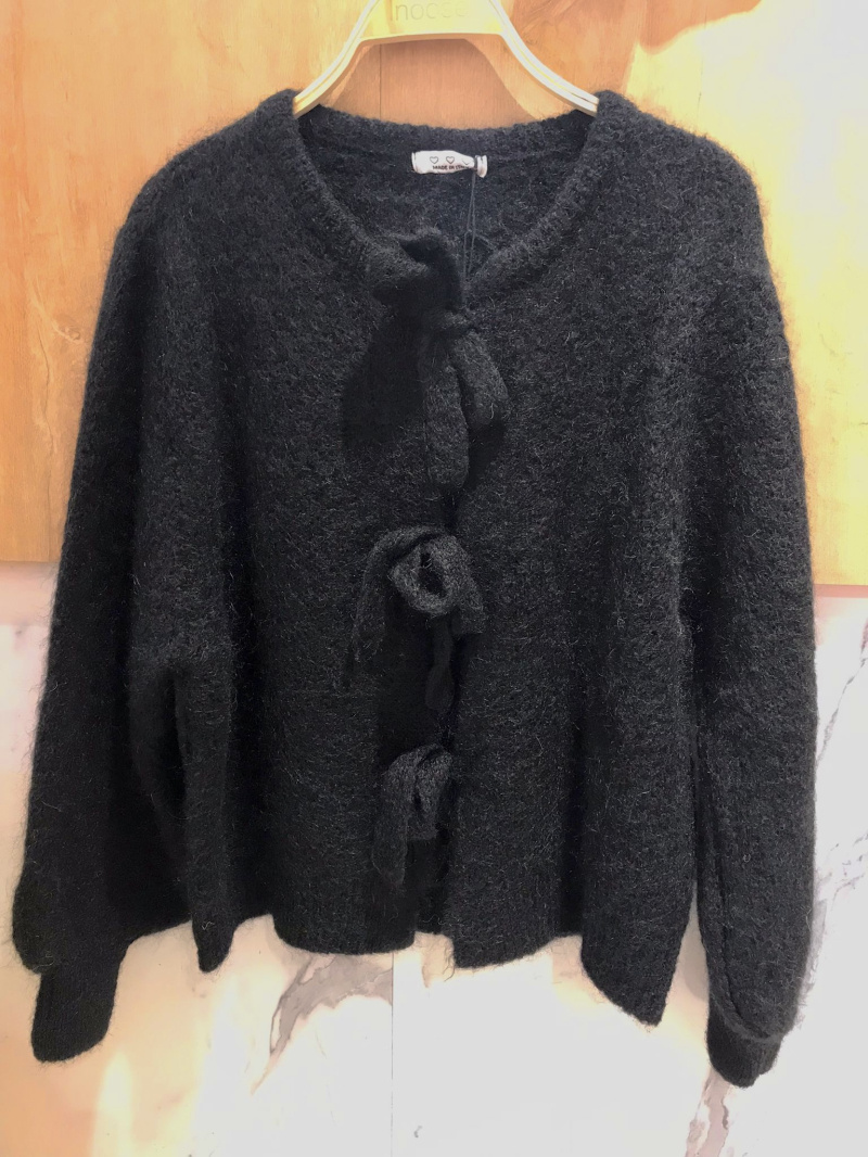 Großhändler Orice - Strickjacke aus Mohairwolle Schwarz