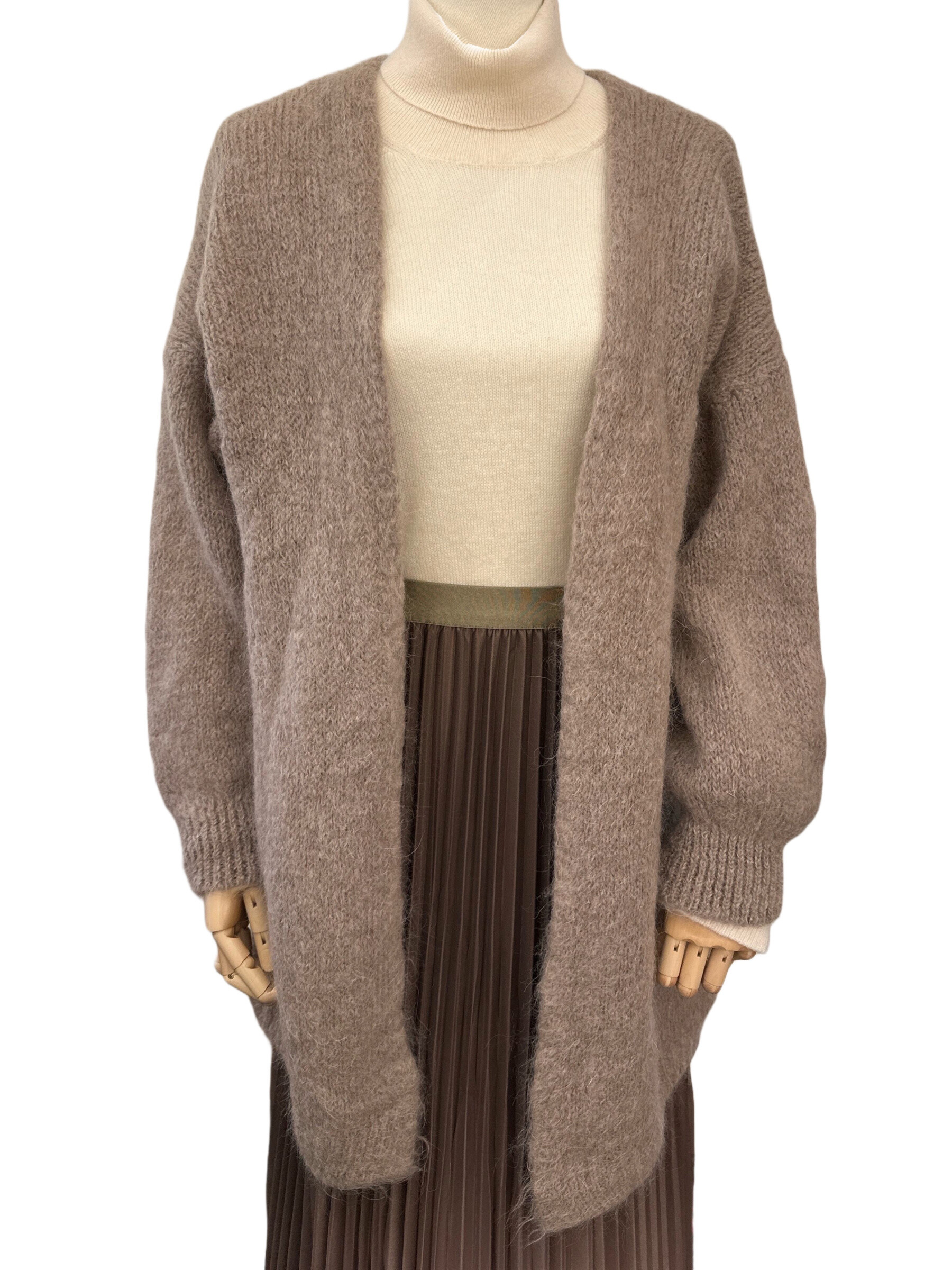 Wholesaler Orice - Mid-length knitted cardigan sweater