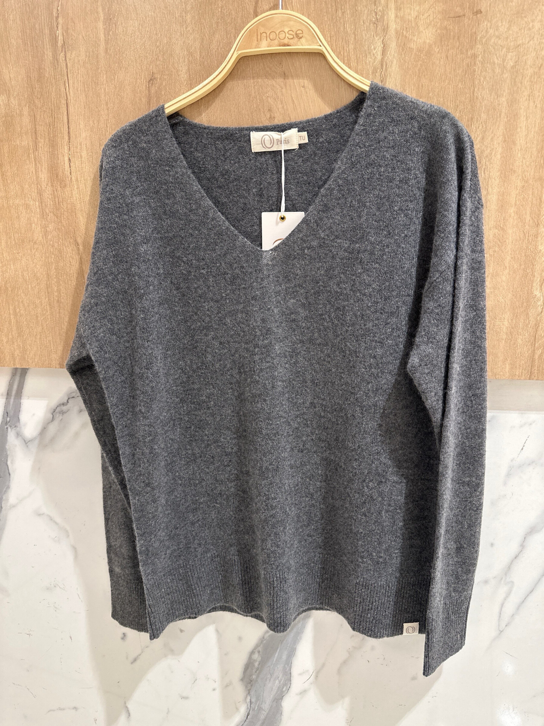 Wholesaler Orice - Cashmere knit V-neck sweater