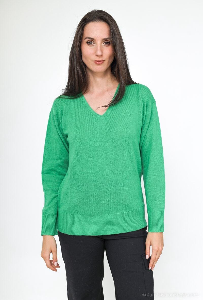 Wholesaler Orice - Cashmere knit V-neck sweater