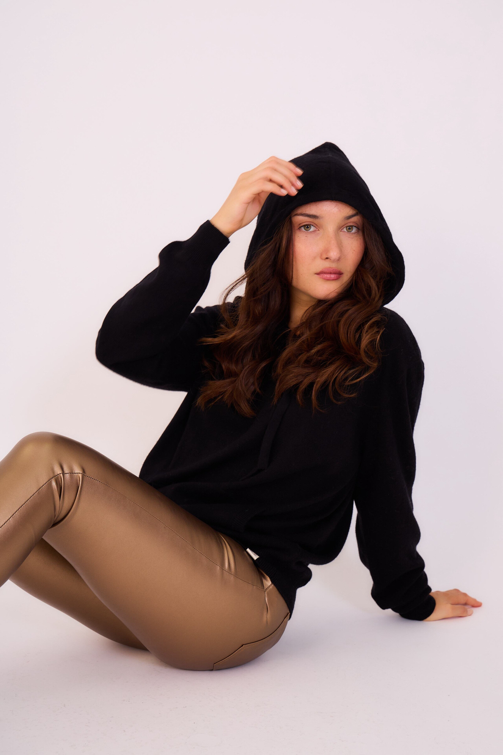 Wholesaler Orice - Cashmere knit hooded sweater