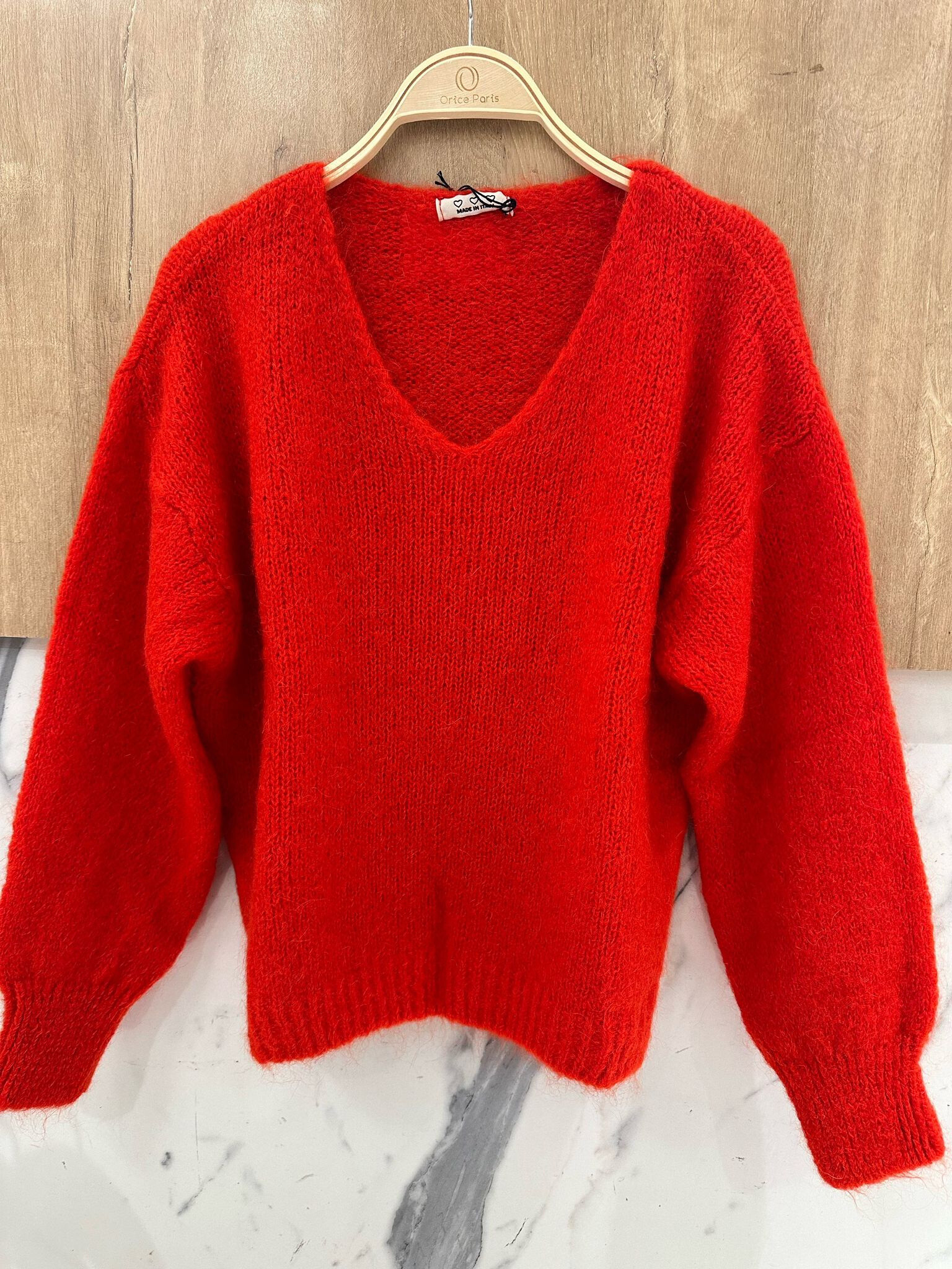 Wholesaler Orice - Cashmere knit V-neck sweater