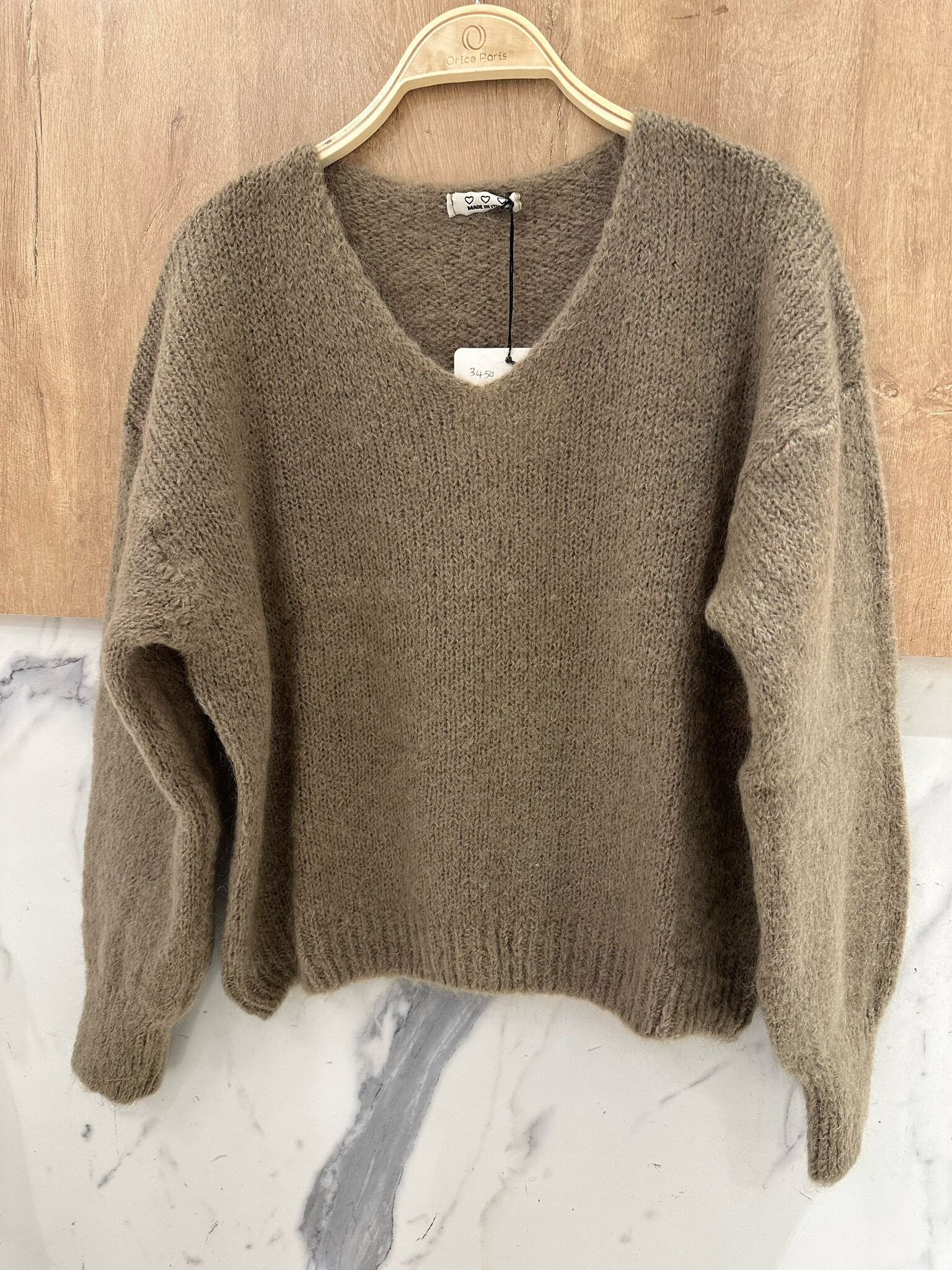 Wholesaler Orice - Cashmere knit V-neck sweater