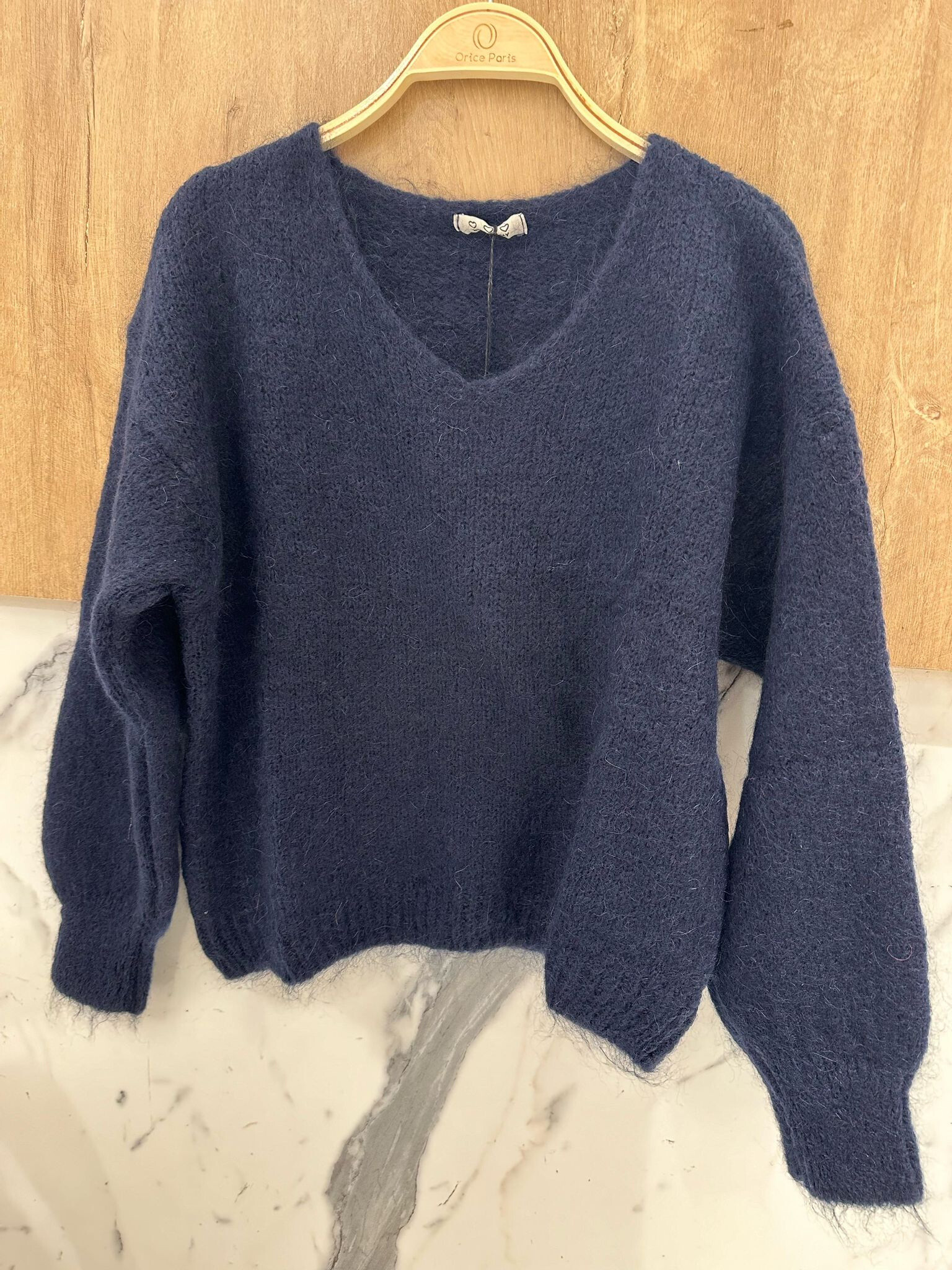 Wholesaler Orice - Cashmere knit V-neck sweater