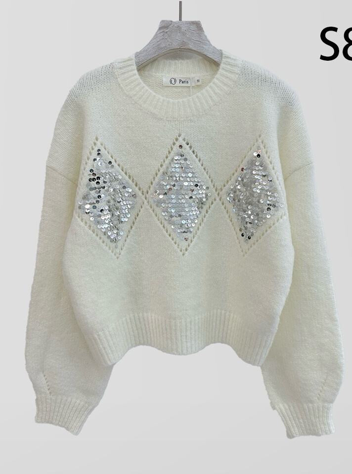 Wholesaler Orice - Sequin wool knit sweater