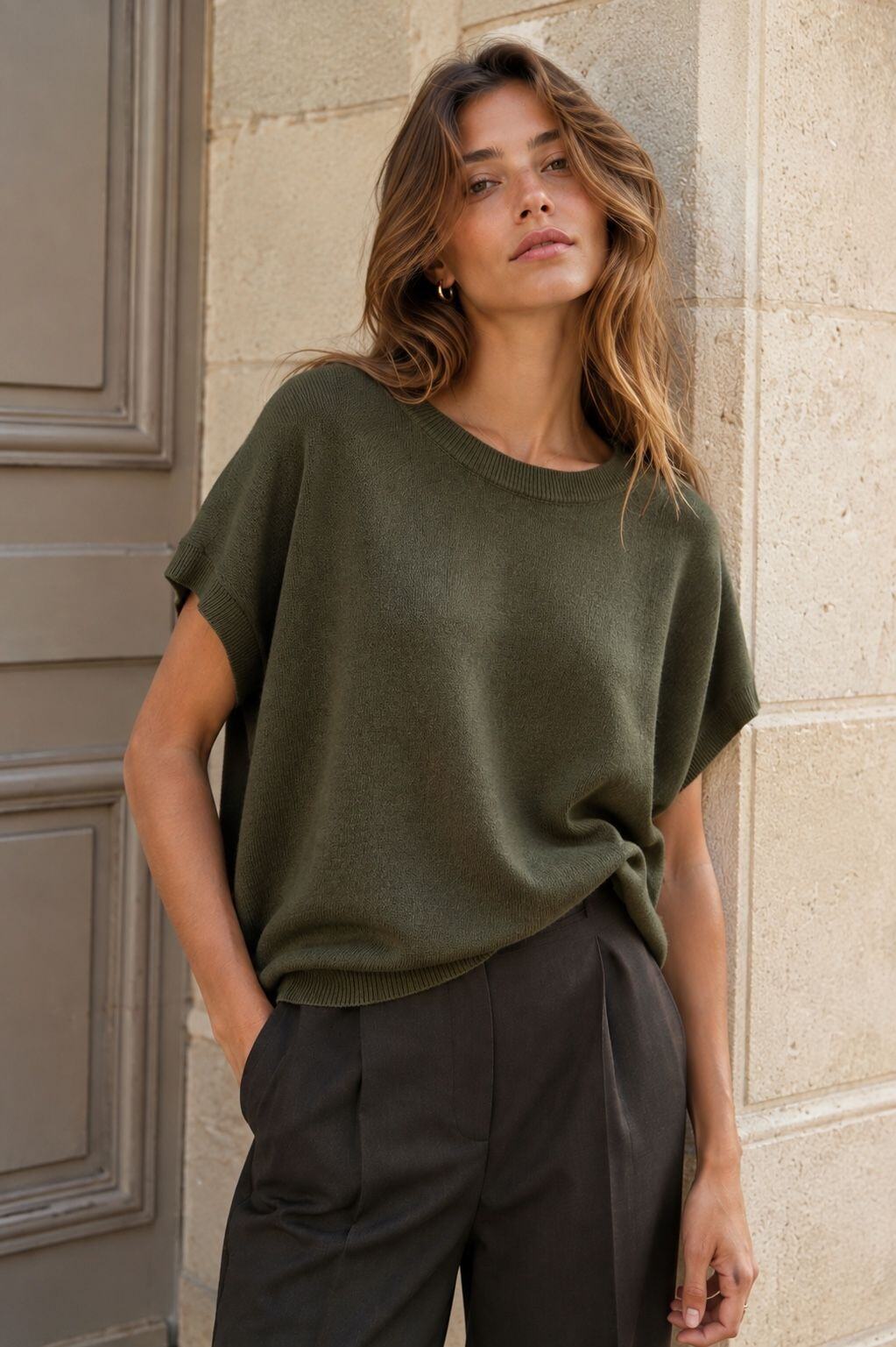 Grossiste Orice - Pullover Sans Manches en Cachemire & Laine - Made in ITALY