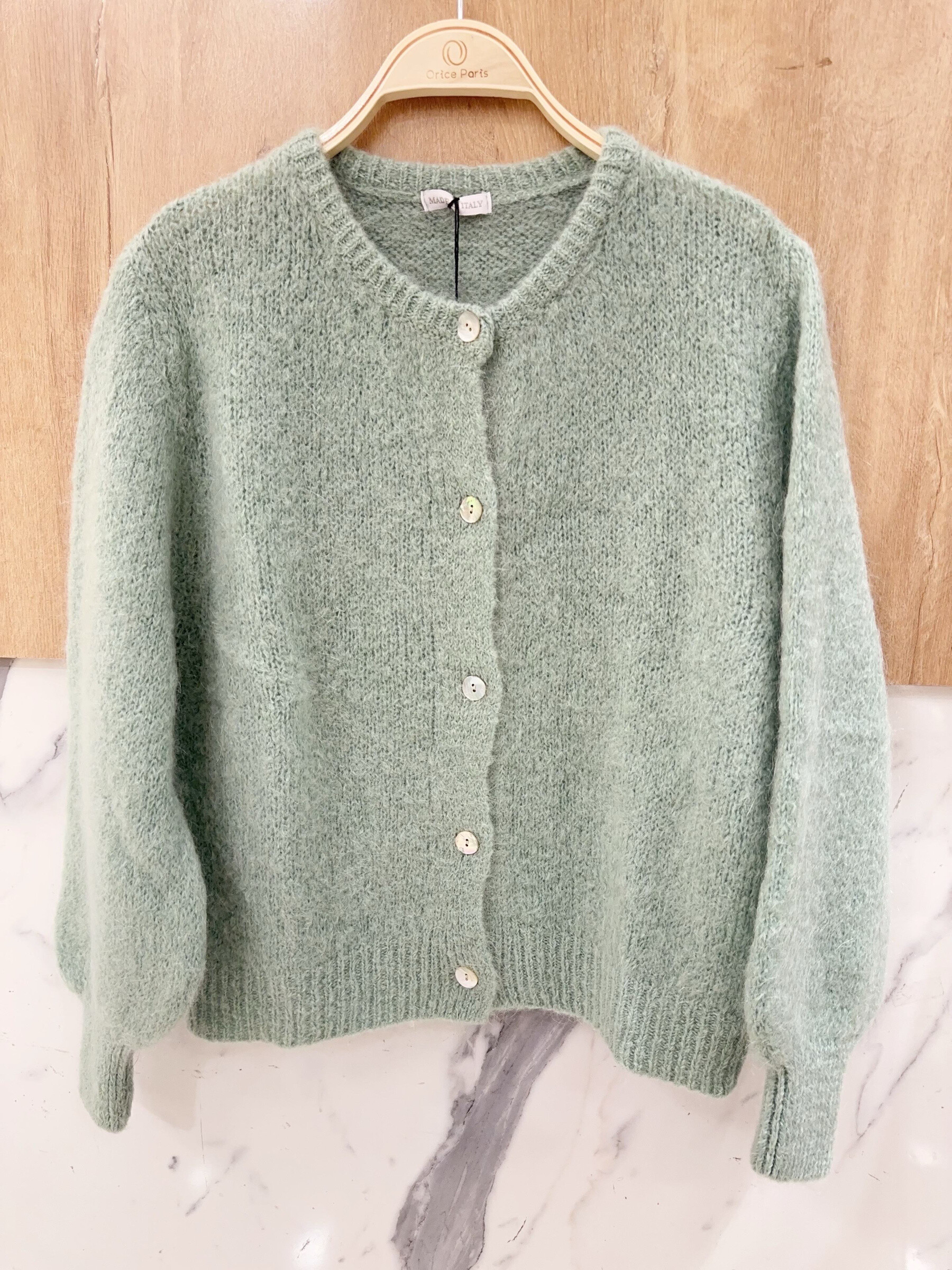 Mayorista Orice - Cárdigan de punto de mohair de manga larga