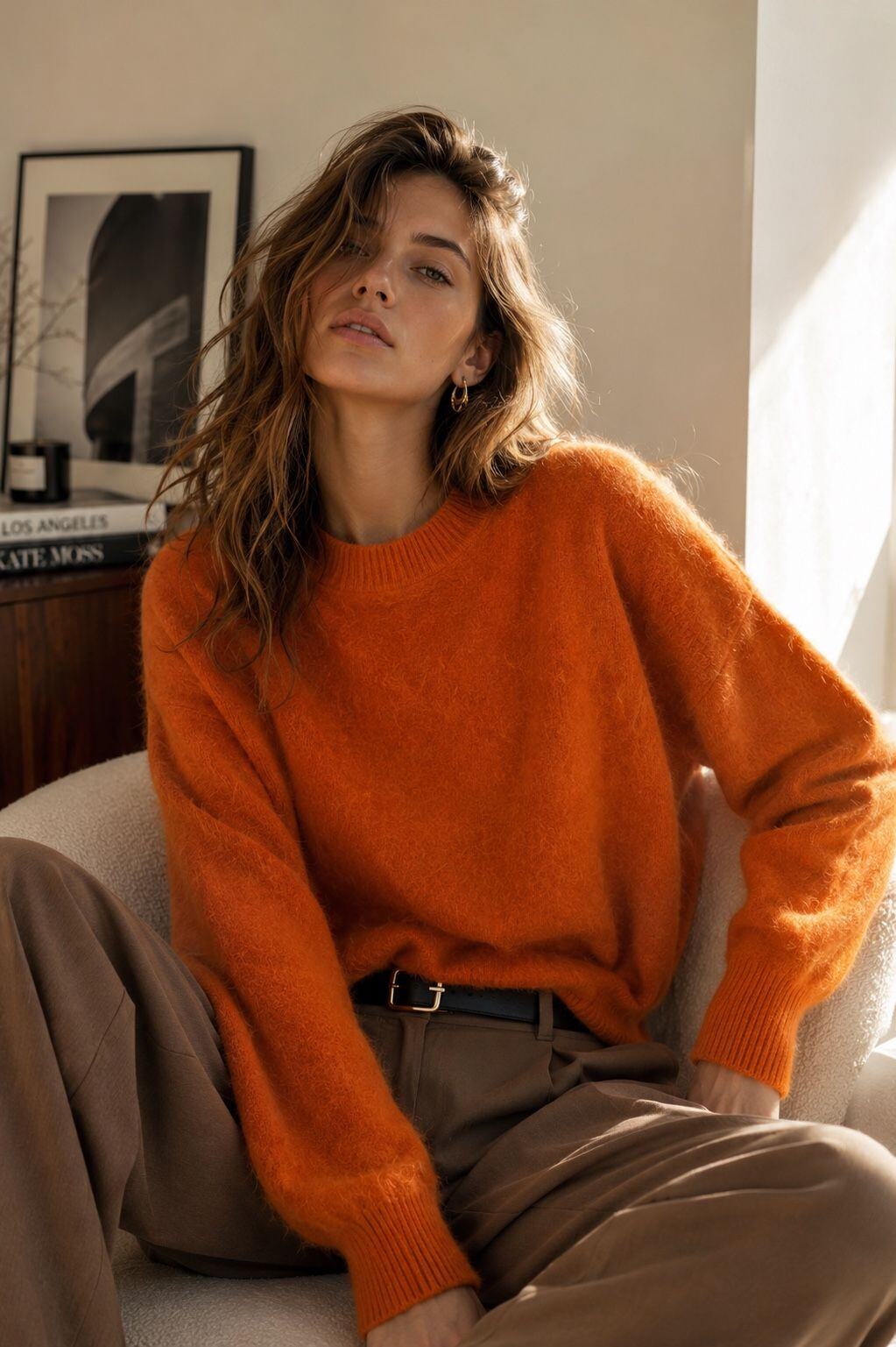 Grossiste Orice - Pullover Col Rond en Cachemire, Laine & Soie