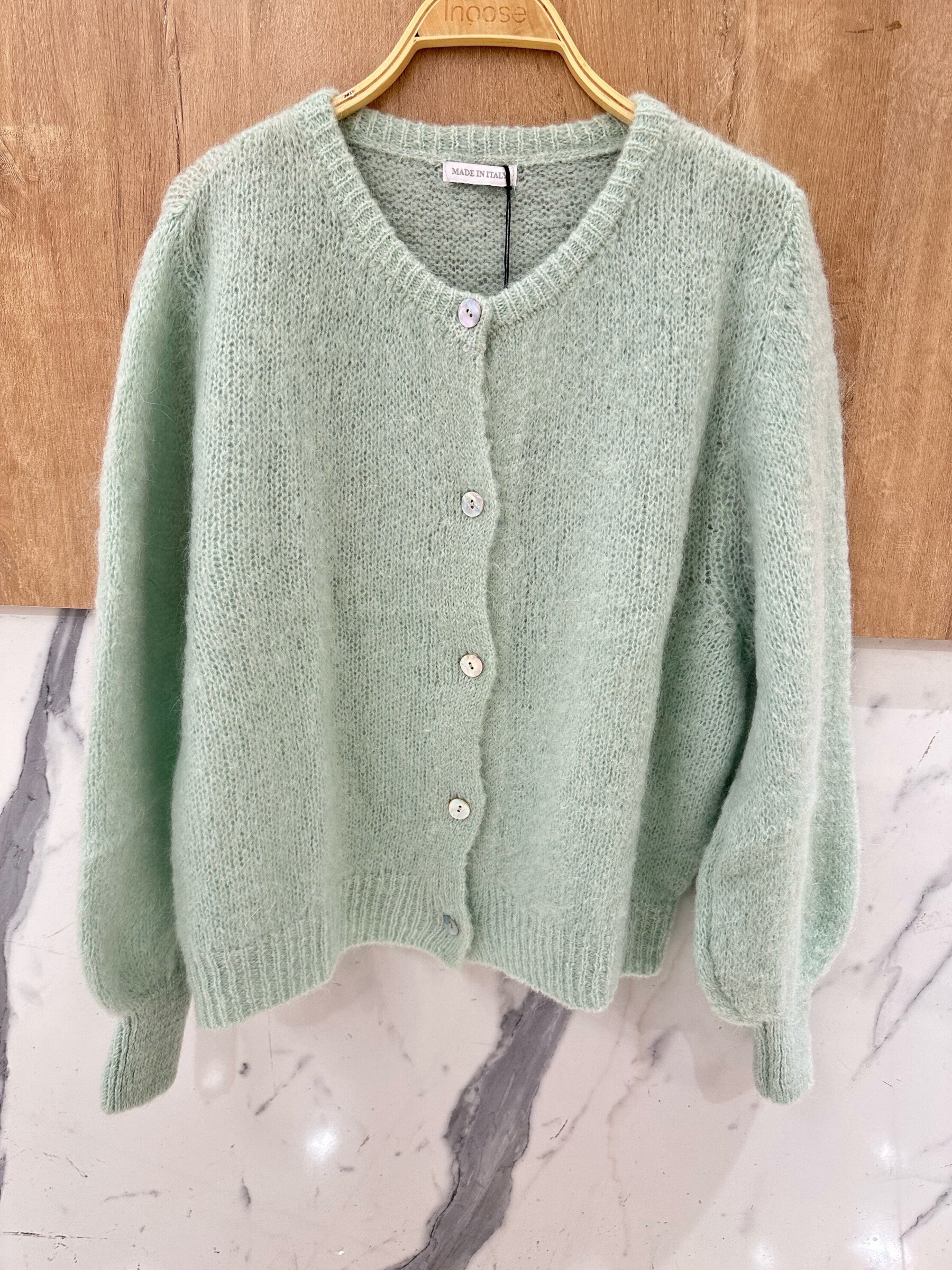 Mayorista Orice - Cárdigan de punto de mohair de manga larga