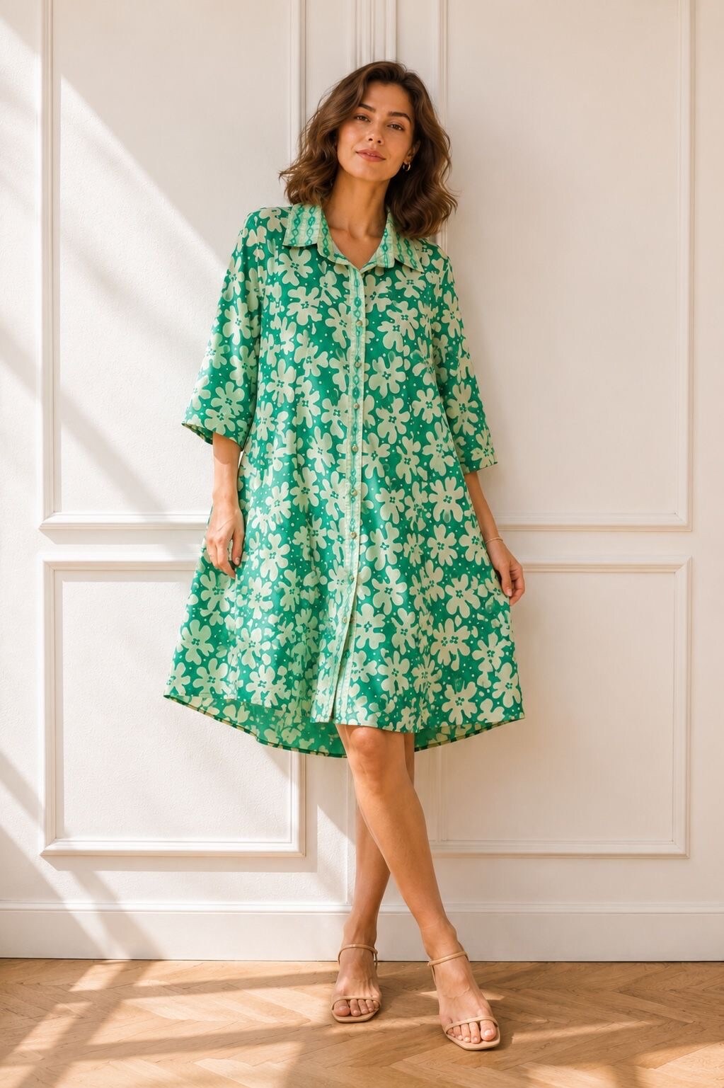Grossiste Orice - Robe courte bohème en coton