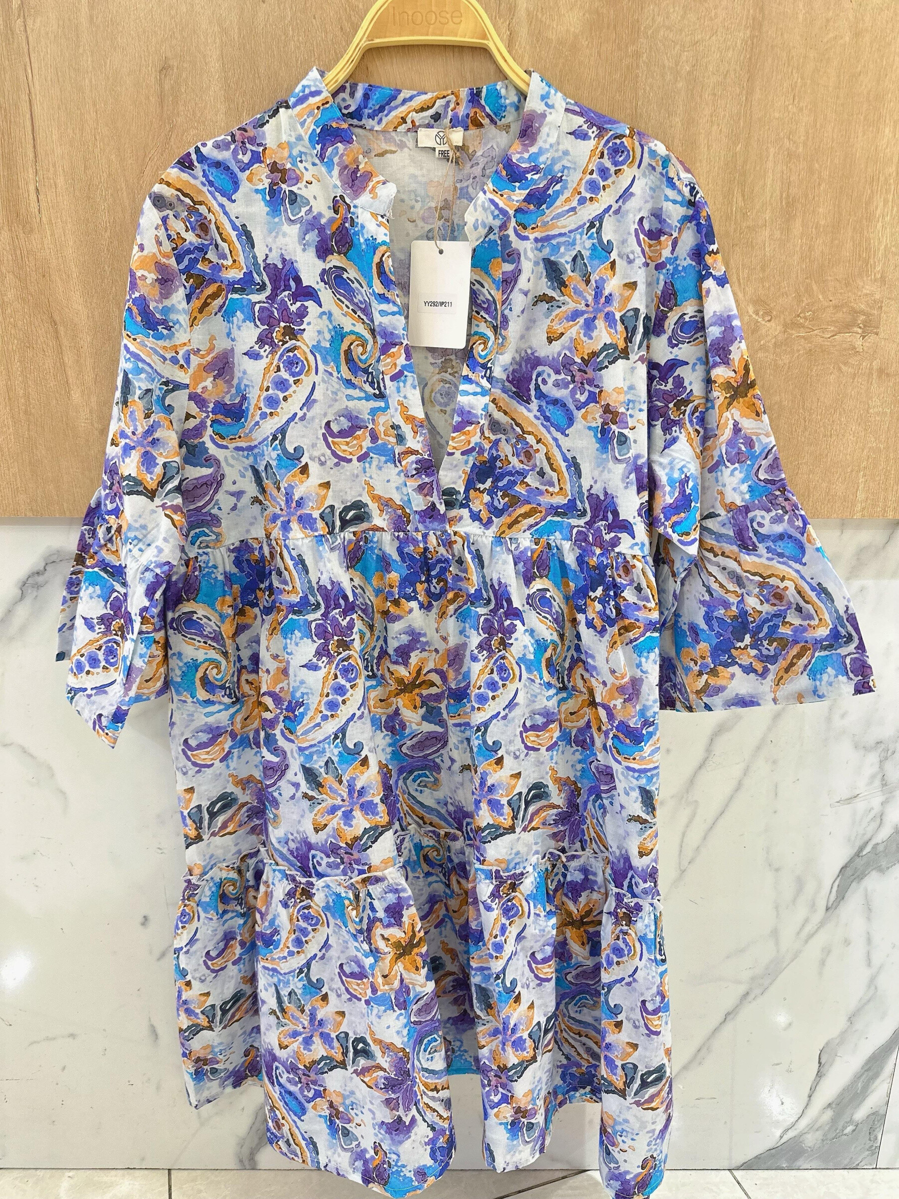 Wholesaler Orice - Short cotton dress printed
