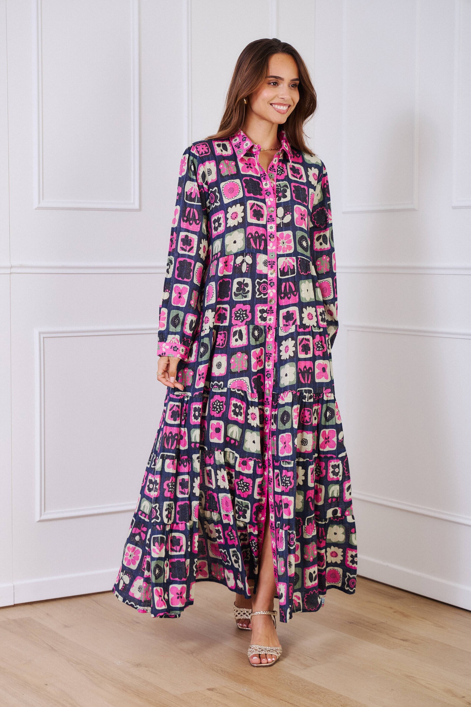 Wholesaler Orice - Long bohemian shirt dress