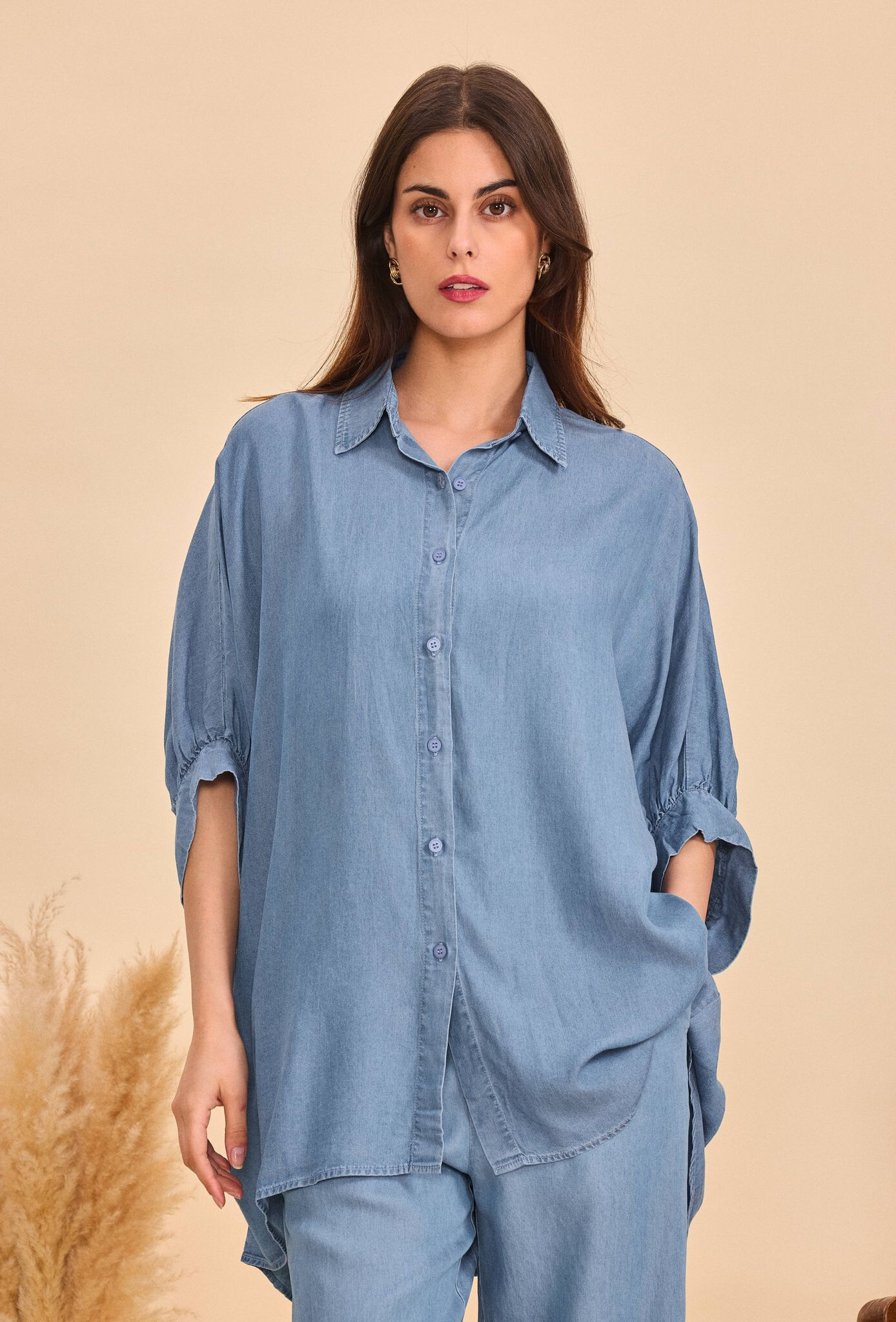 Grossiste Orice - Robe courte eb tencel
