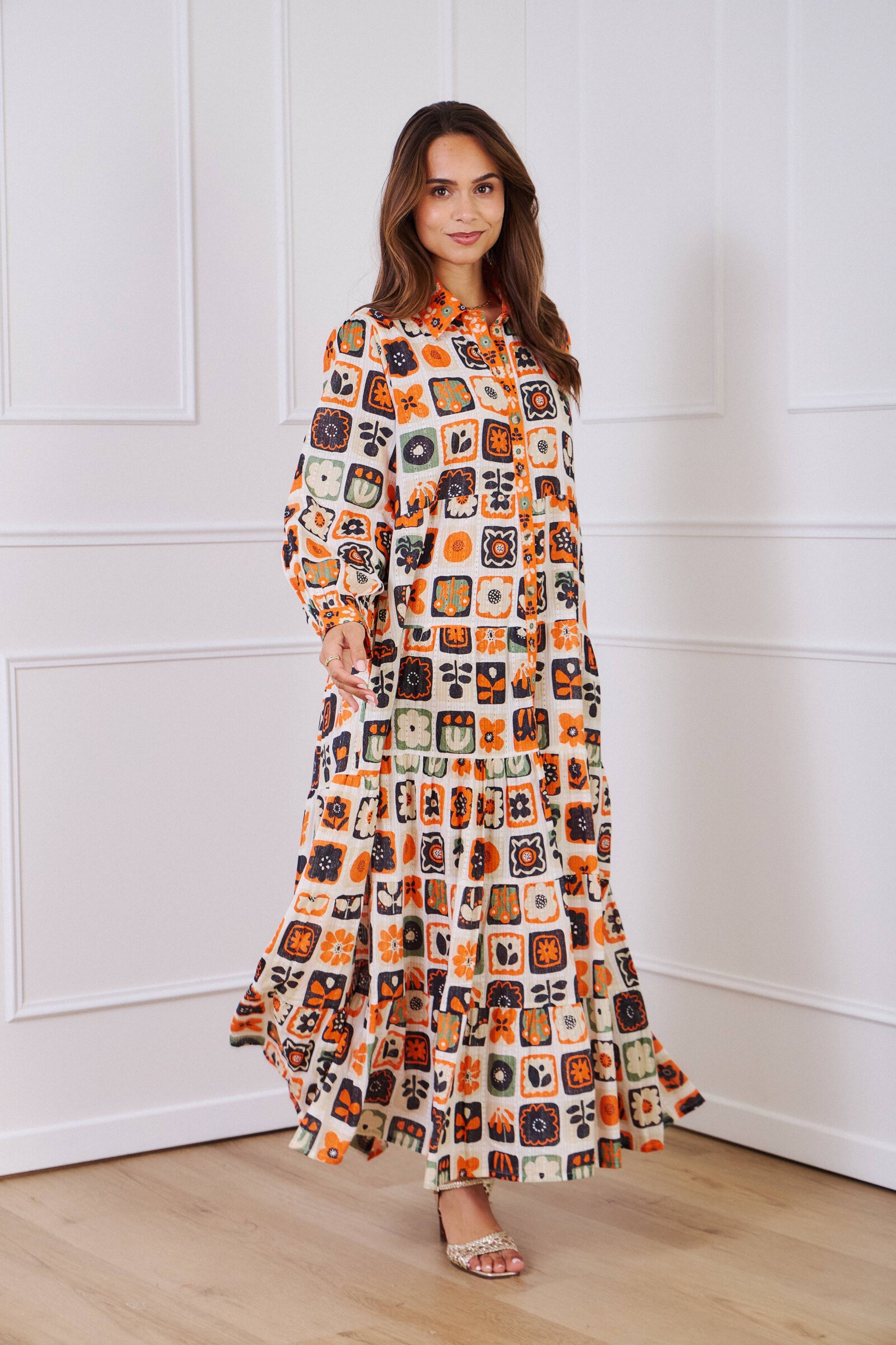 Wholesaler Orice - Long bohemian shirt dress