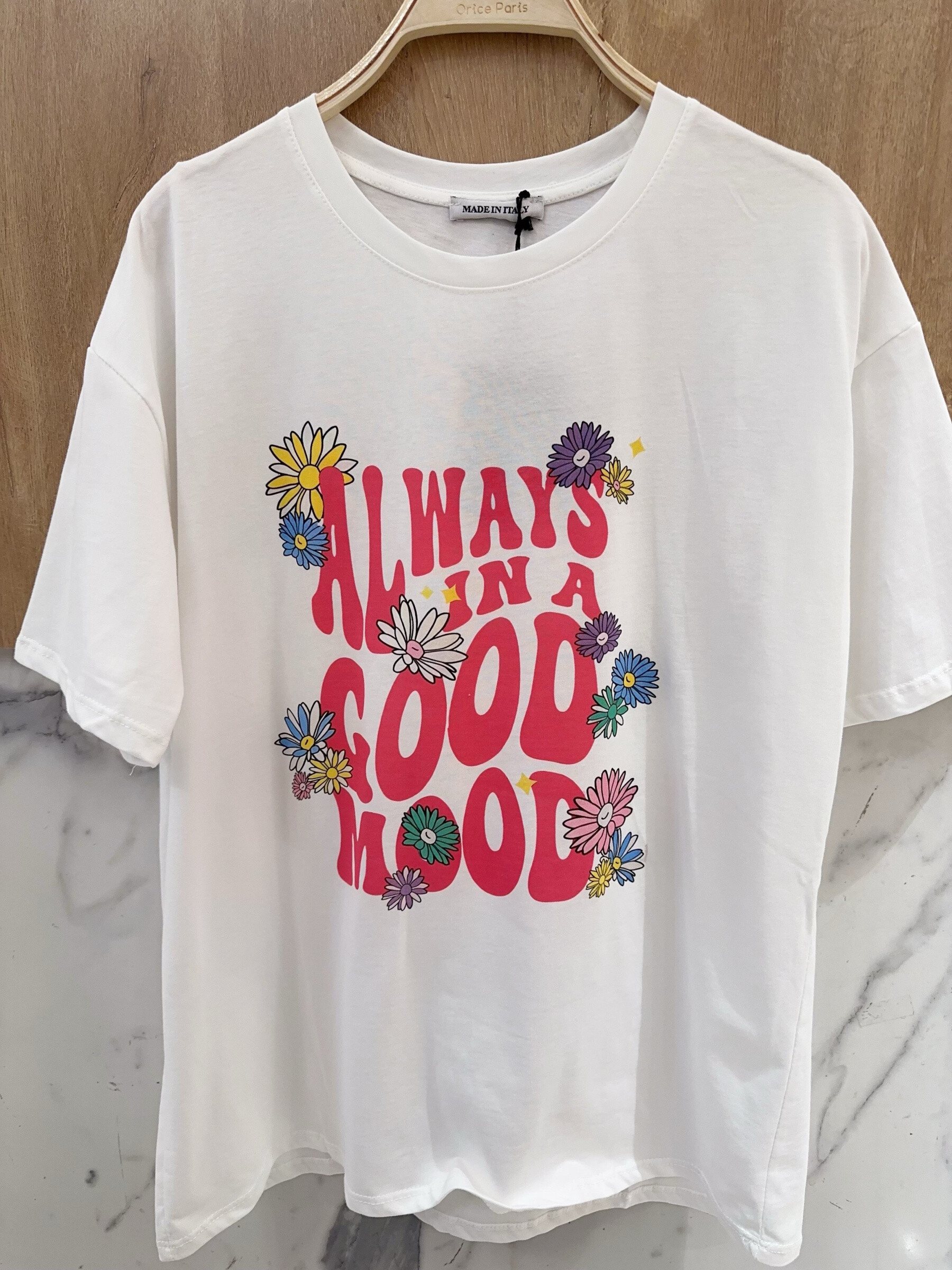 Wholesaler Orice - T-shirt you with white cotton print