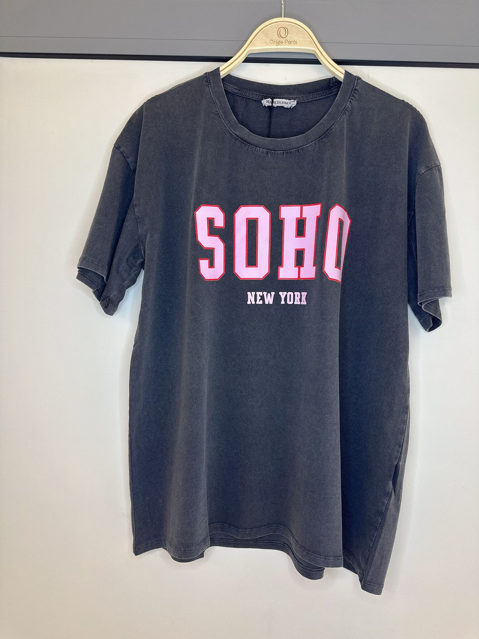 Wholesaler Orice - T-shirt you with white cotton print