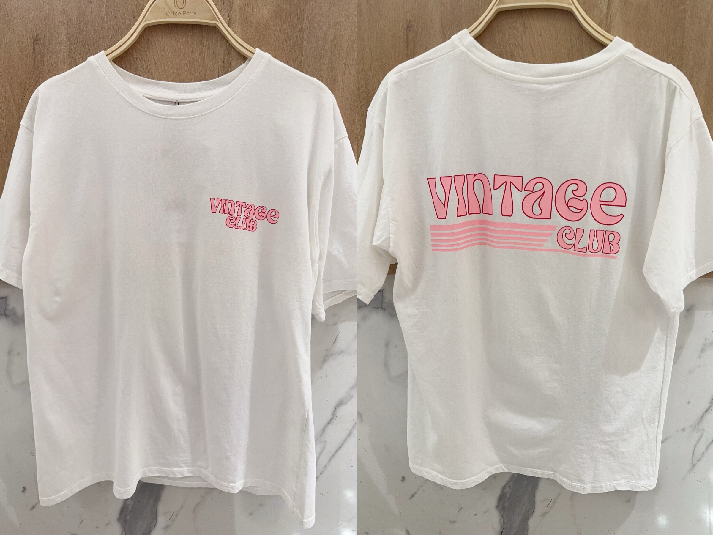 Wholesaler Orice - Round neck t-shirt with vintage club print