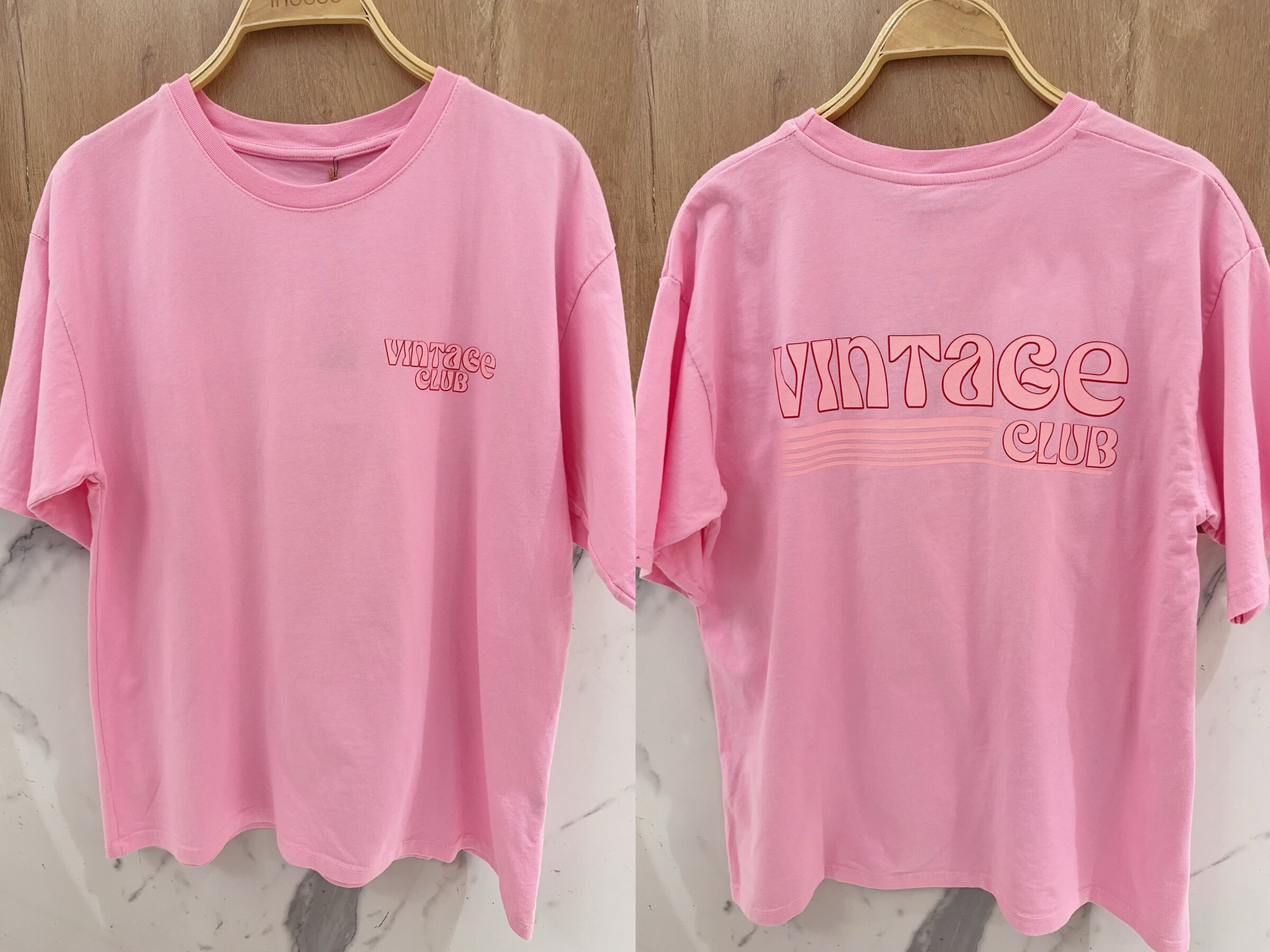 Wholesaler Orice - Round neck t-shirt with vintage club print