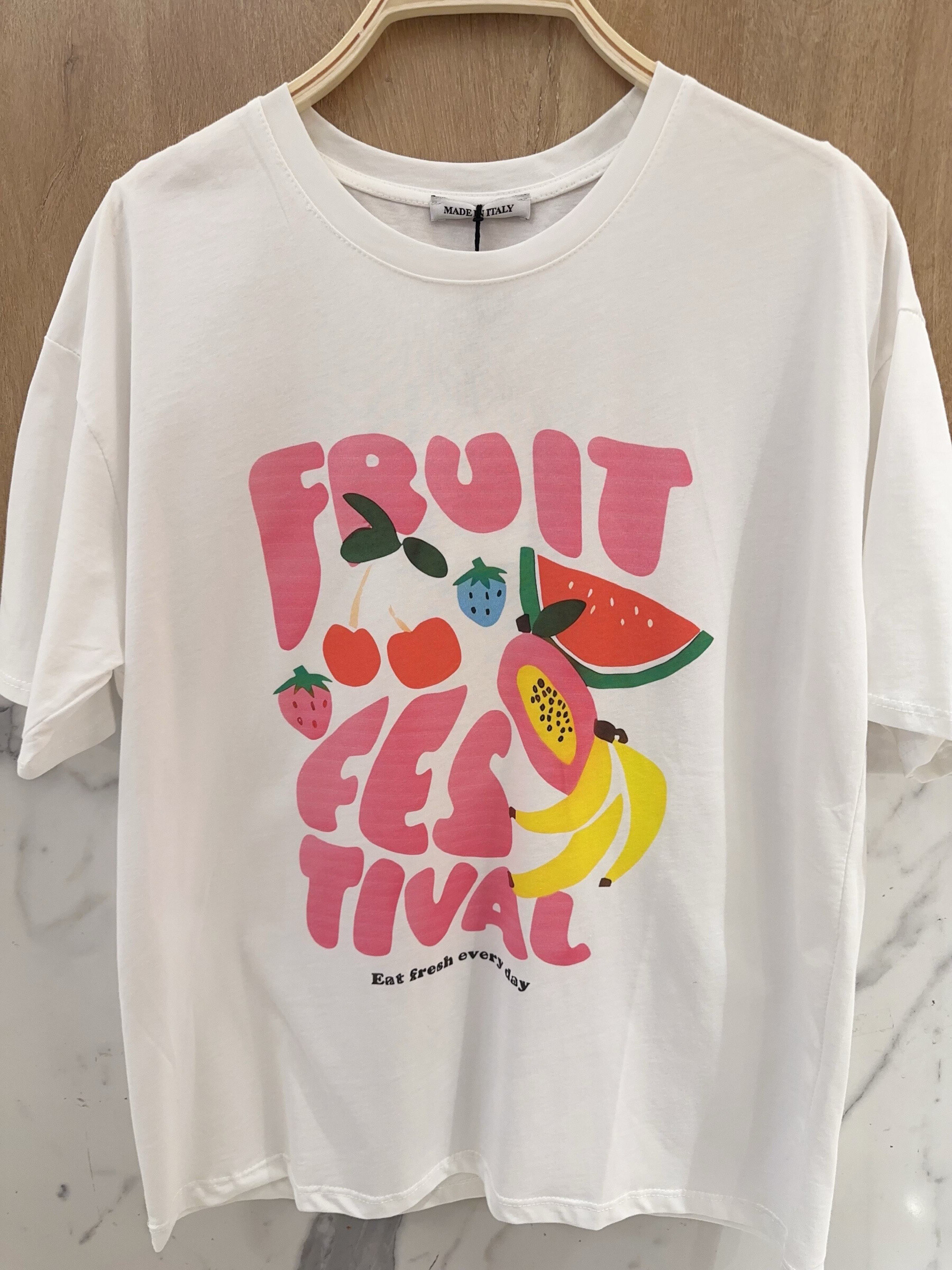 Wholesaler Orice - T-shirt you with white cotton print