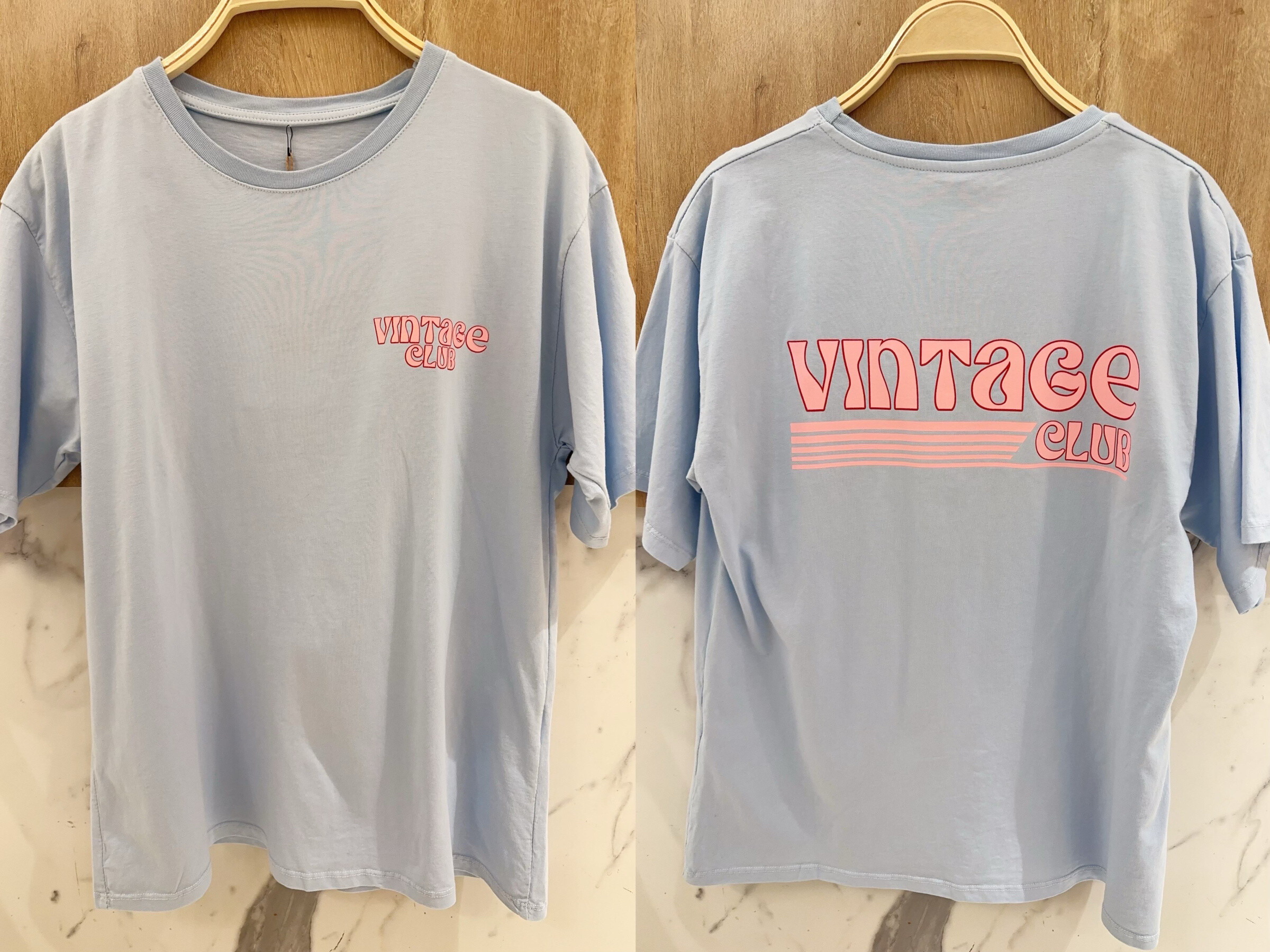 Wholesaler Orice - Round neck t-shirt with vintage club print