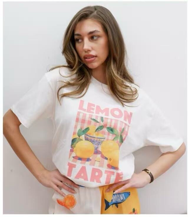 Wholesaler Orice - T-shirt you with white cotton print