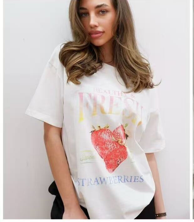 Wholesaler Orice - T-shirt you with white cotton print
