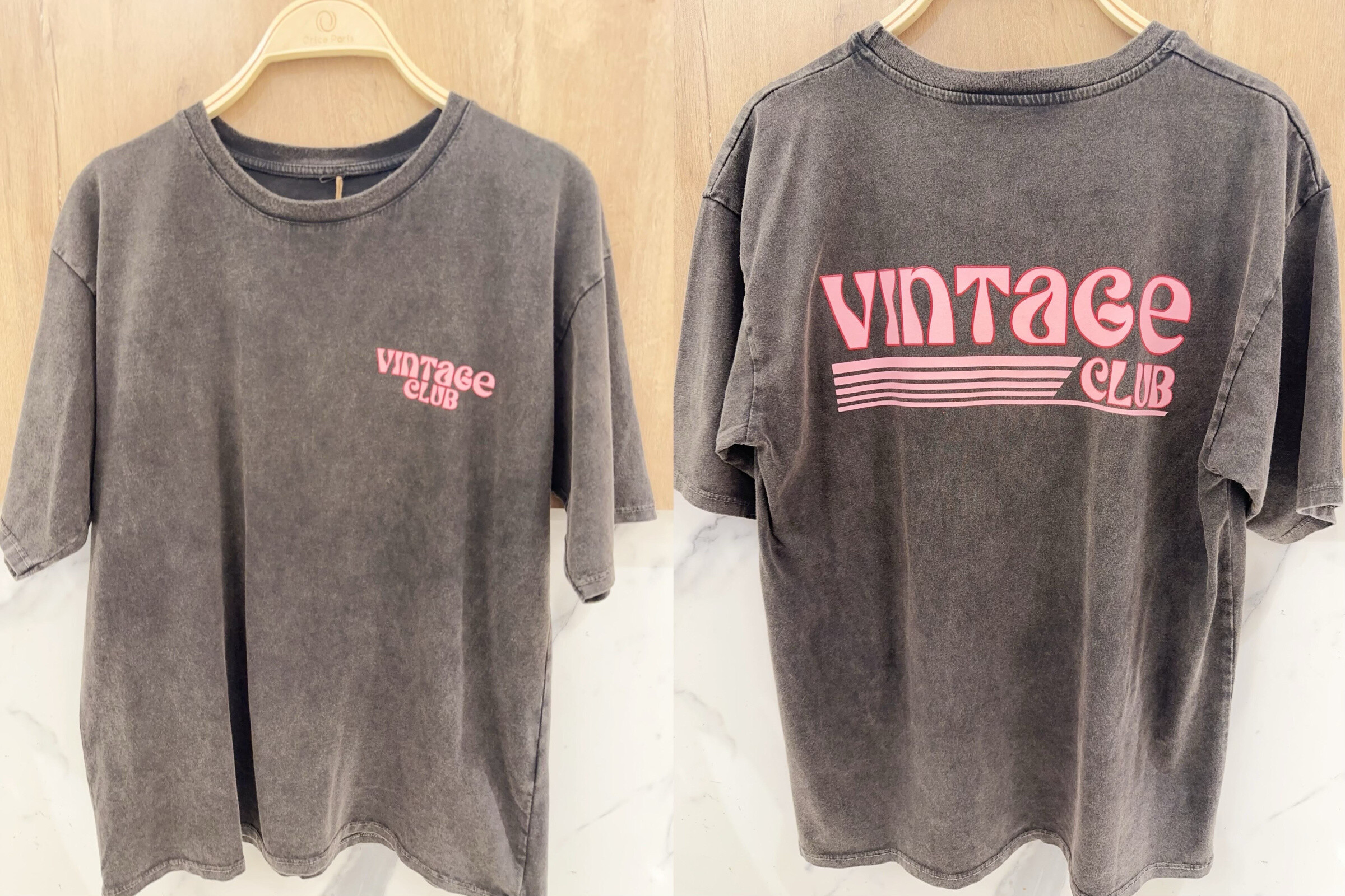 Wholesaler Orice - Round neck t-shirt with vintage club print