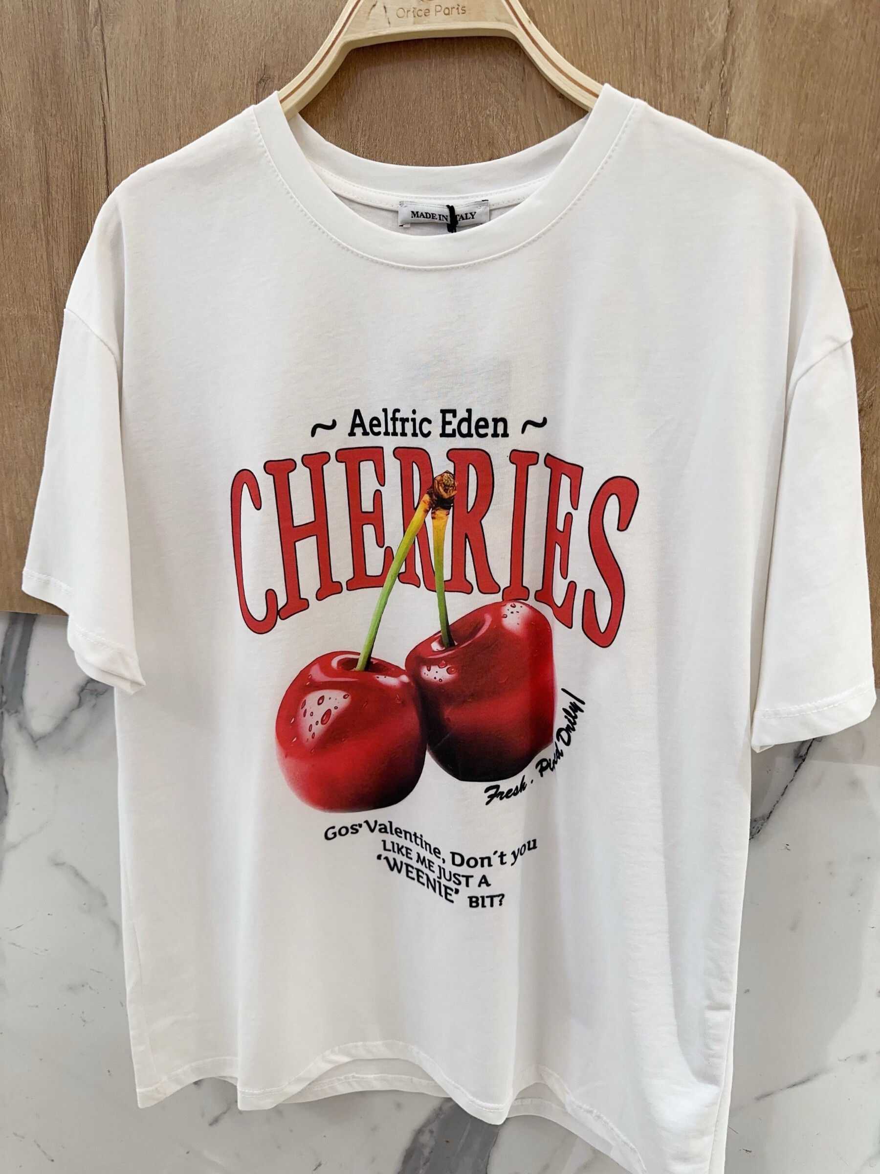 Wholesaler Orice - T-shirt you with white cotton print