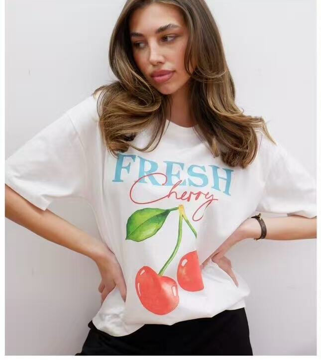 Wholesaler Orice - T-shirt you with white cotton print