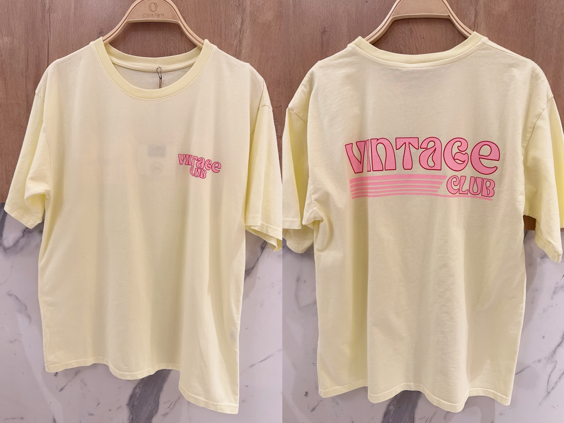 Wholesaler Orice - Round neck t-shirt with vintage club print