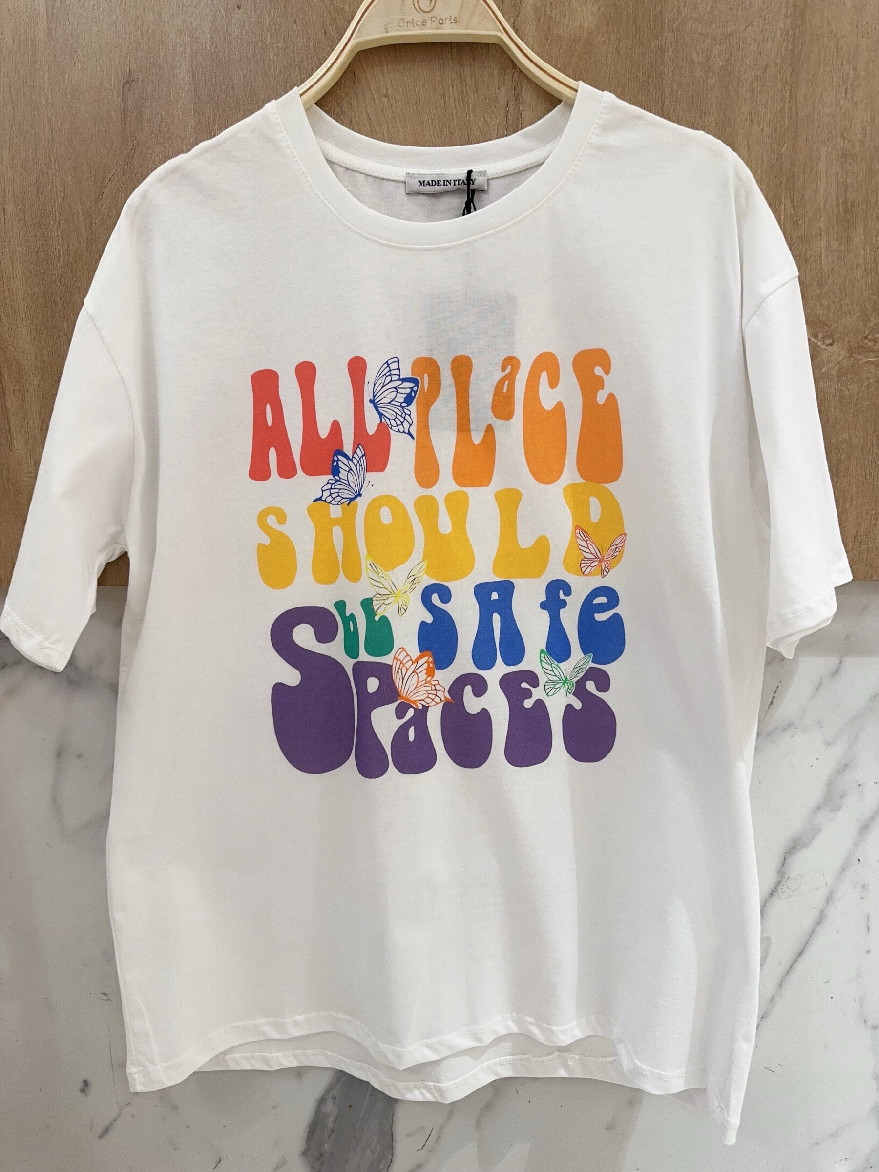 Wholesaler Orice - T-shirt you with white cotton print