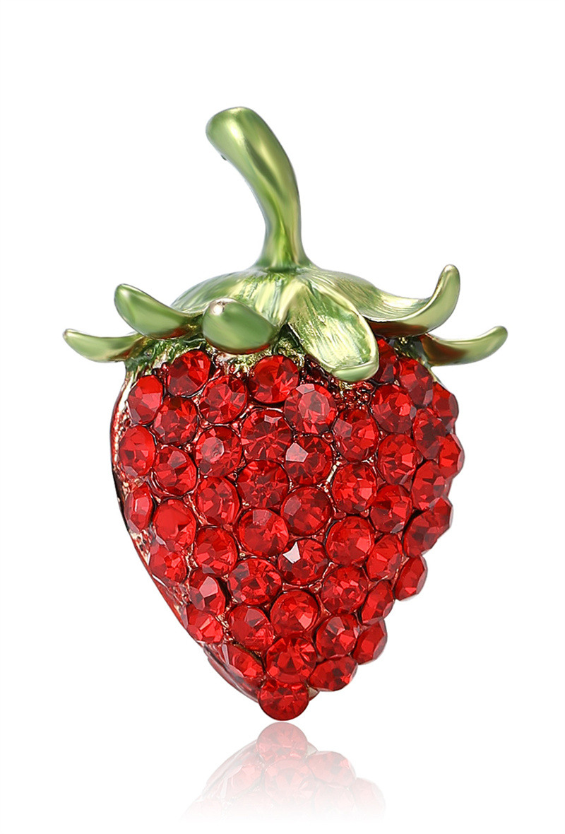 Grossista Orient Express - Spilla fragola in metallo fantasia