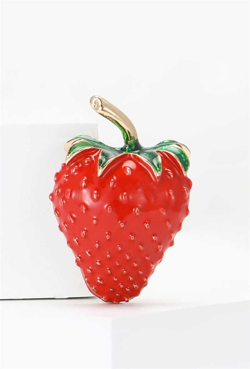 Grossista Orient Express - Spilla fragola in metallo fantasia