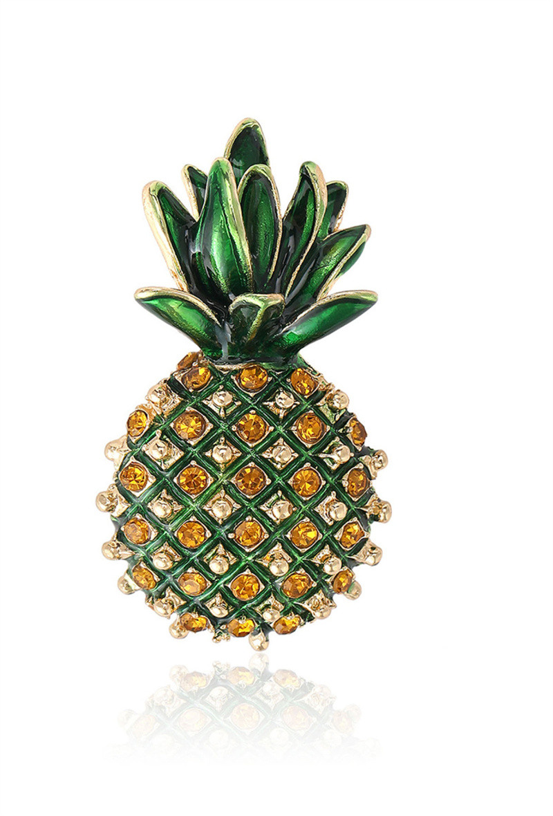 Grossista Orient Express - Spilla ananas in metallo fantasia