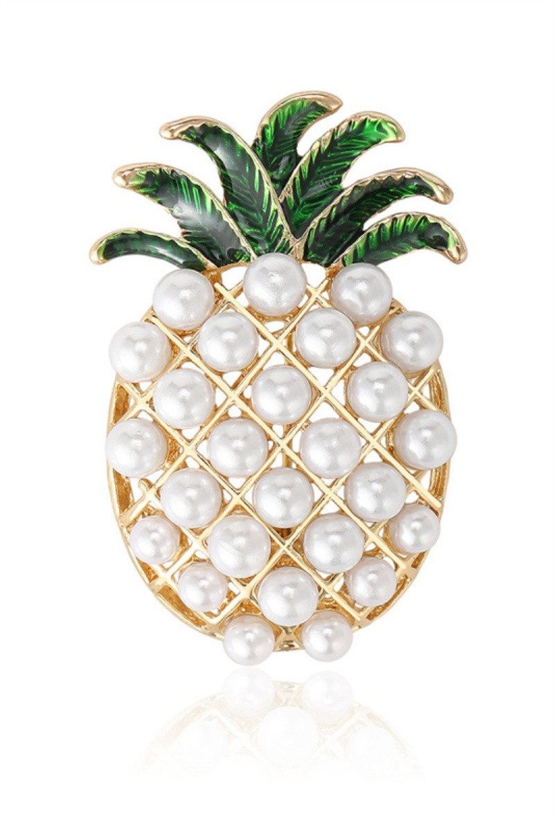 Grossista Orient Express - Spilla ananas in metallo fantasia
