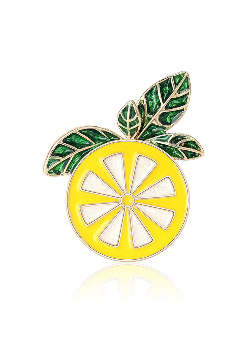 Grossista Orient Express - Spilla limone in metallo fantasia